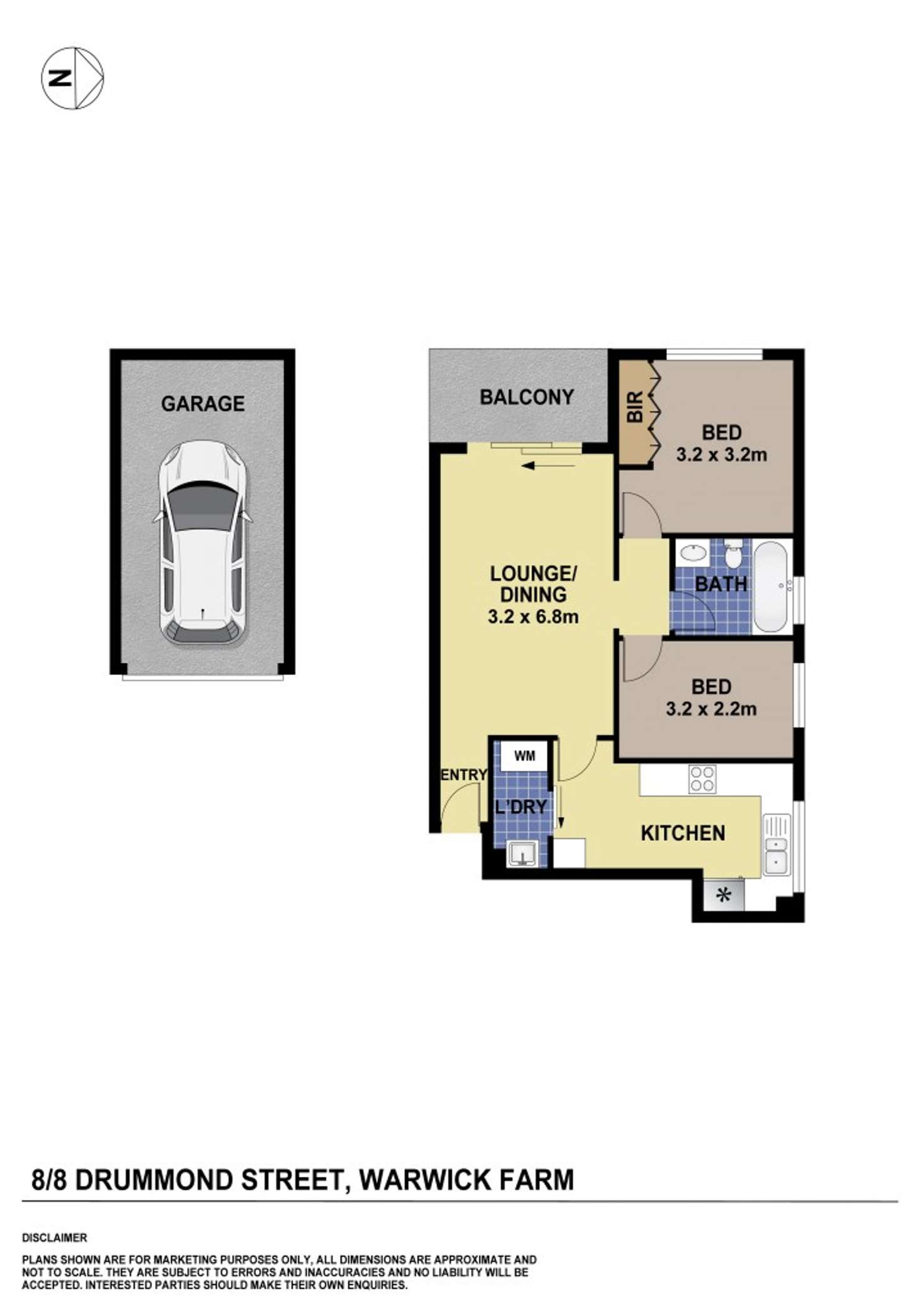 Floorplan of Homely unit listing, 8/8 Drummond Street, Warwick Farm NSW 2170