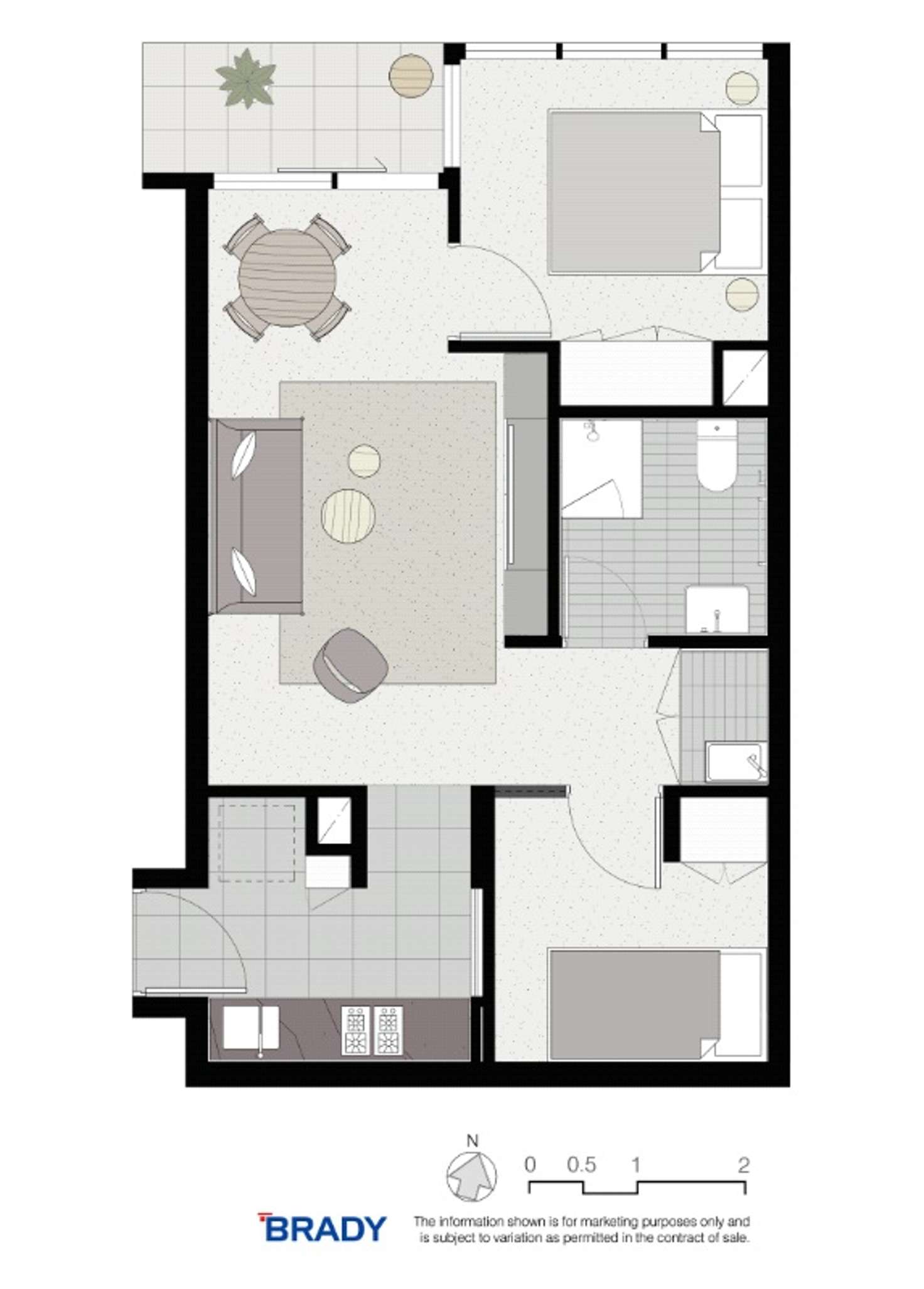 Floorplan of Homely apartment listing, 5702/500 Elizabeth Street, Melbourne VIC 3000