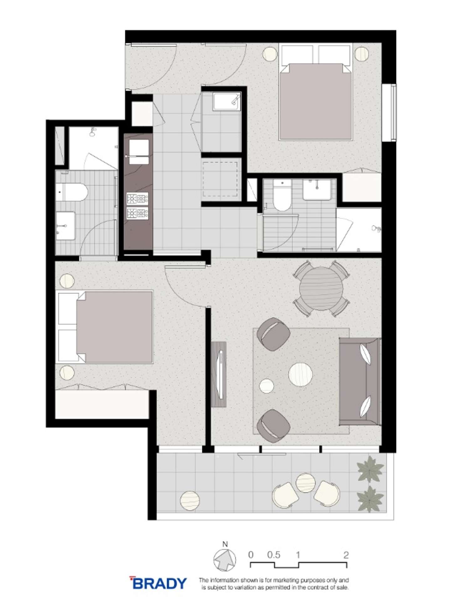 Floorplan of Homely apartment listing, 4810/500 Elizabeth Street, Melbourne VIC 3000