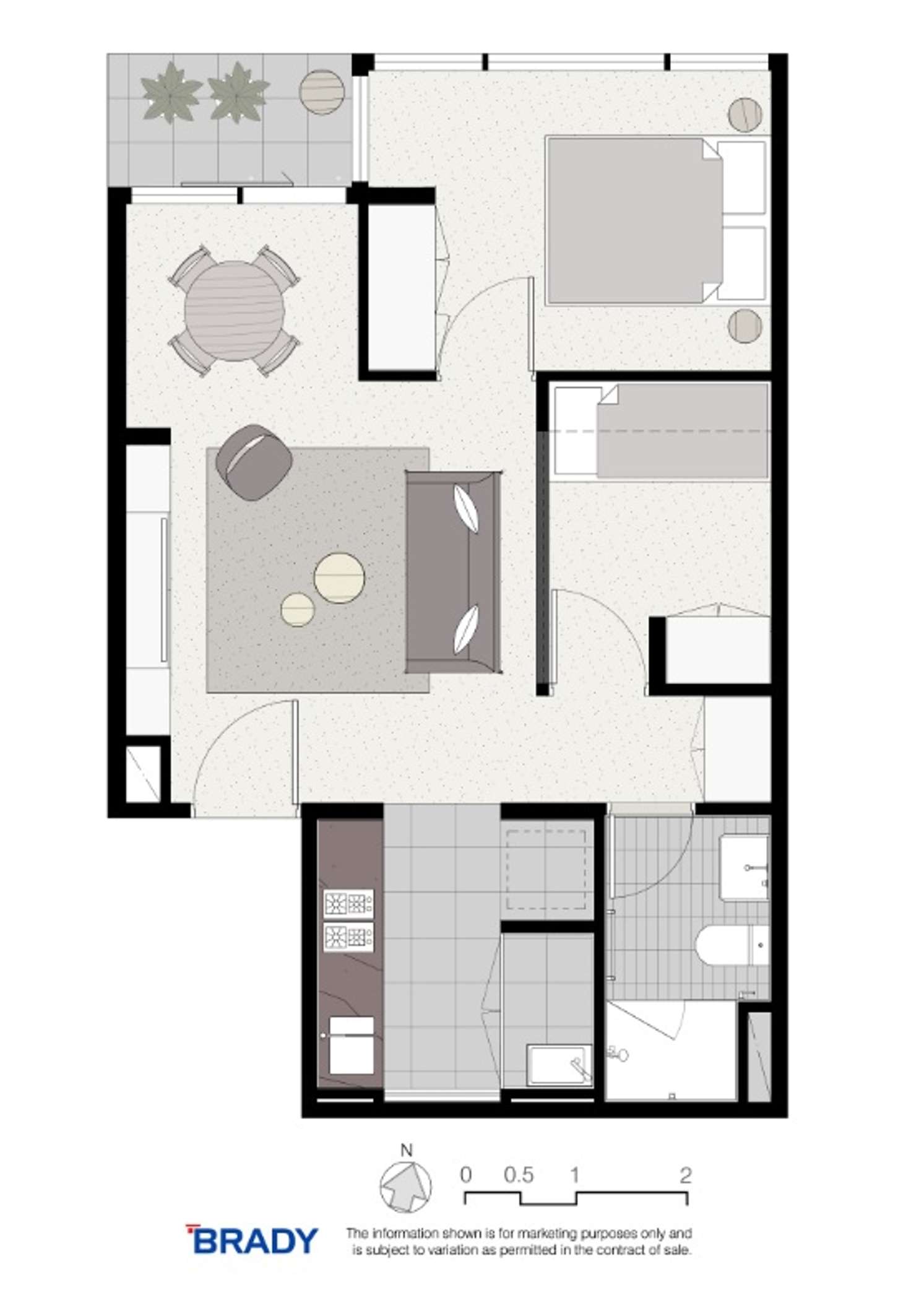 Floorplan of Homely apartment listing, 5012/500 Elizabeth Street, Melbourne VIC 3000
