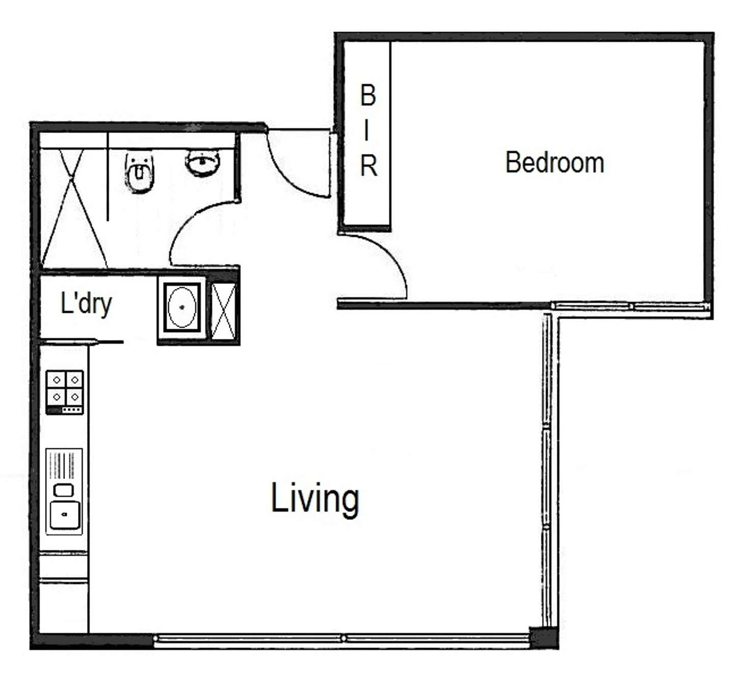 Floorplan of Homely apartment listing, 1502/22-40 Wills Street, Melbourne VIC 3000