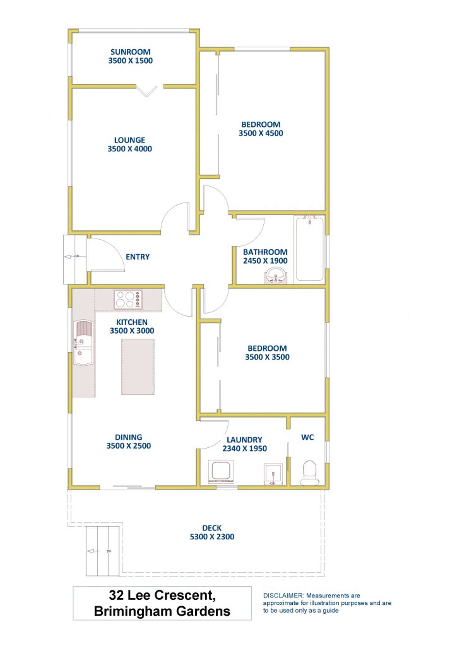 Floorplan of Homely house listing, 32 Lee Crescent, Birmingham Gardens NSW 2287