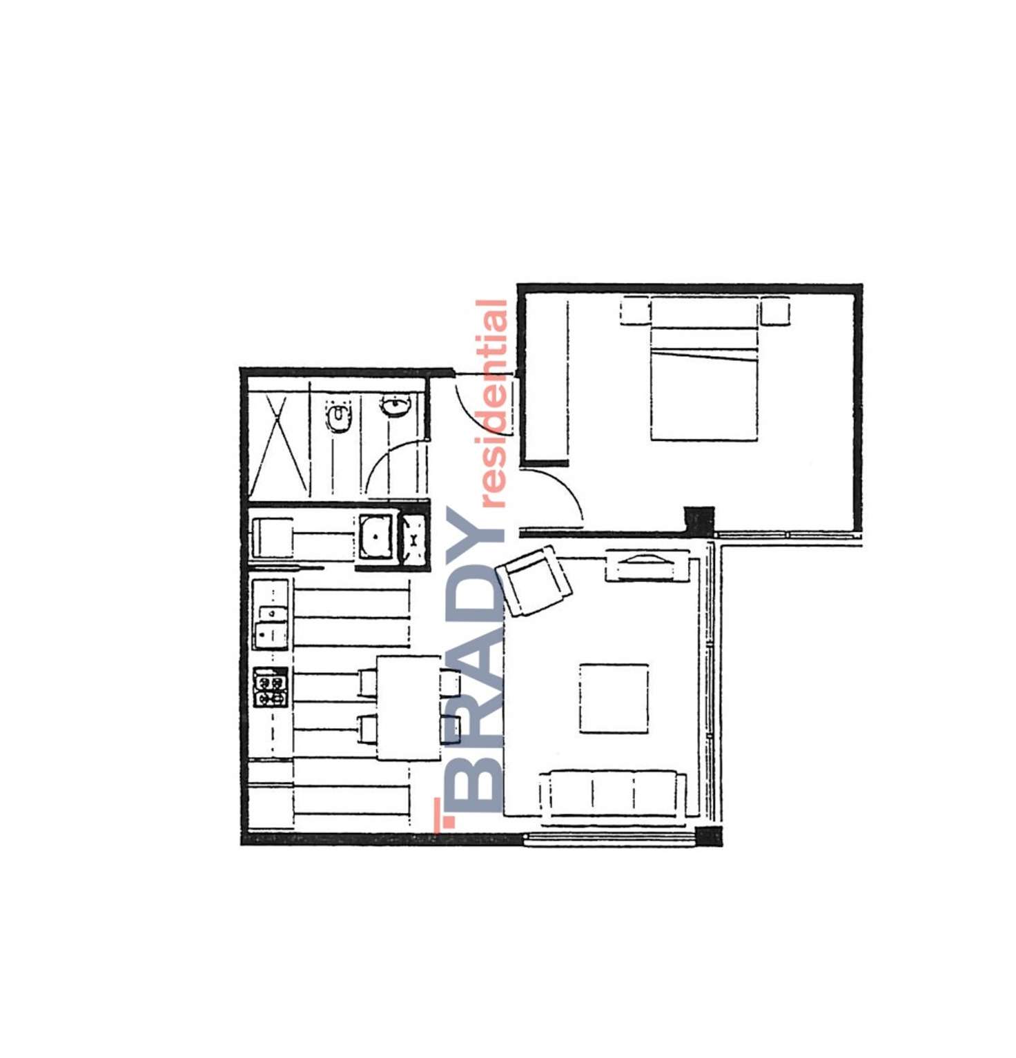 Floorplan of Homely apartment listing, 302/22-40 Wills Street, Melbourne VIC 3000