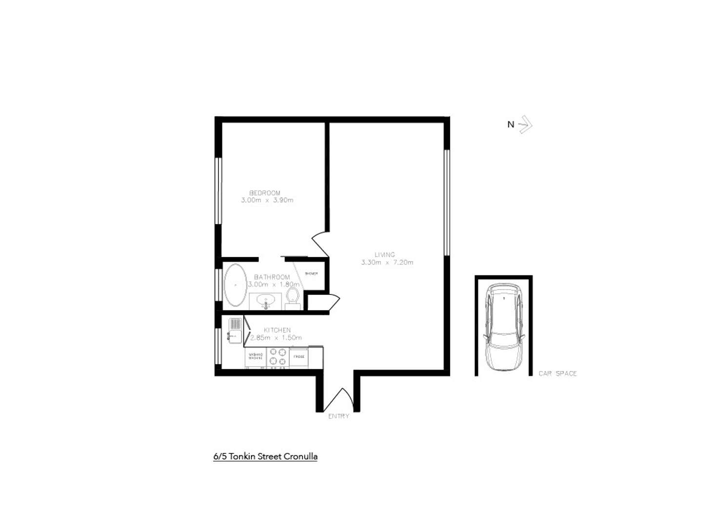 Floorplan of Homely unit listing, 6/5 Tonkin Street, Cronulla NSW 2230