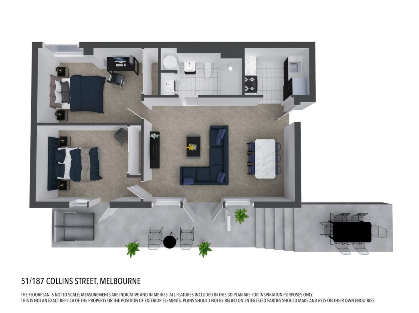 Floorplan of Homely apartment listing, 5.1/187 Collins Street, Melbourne VIC 3000