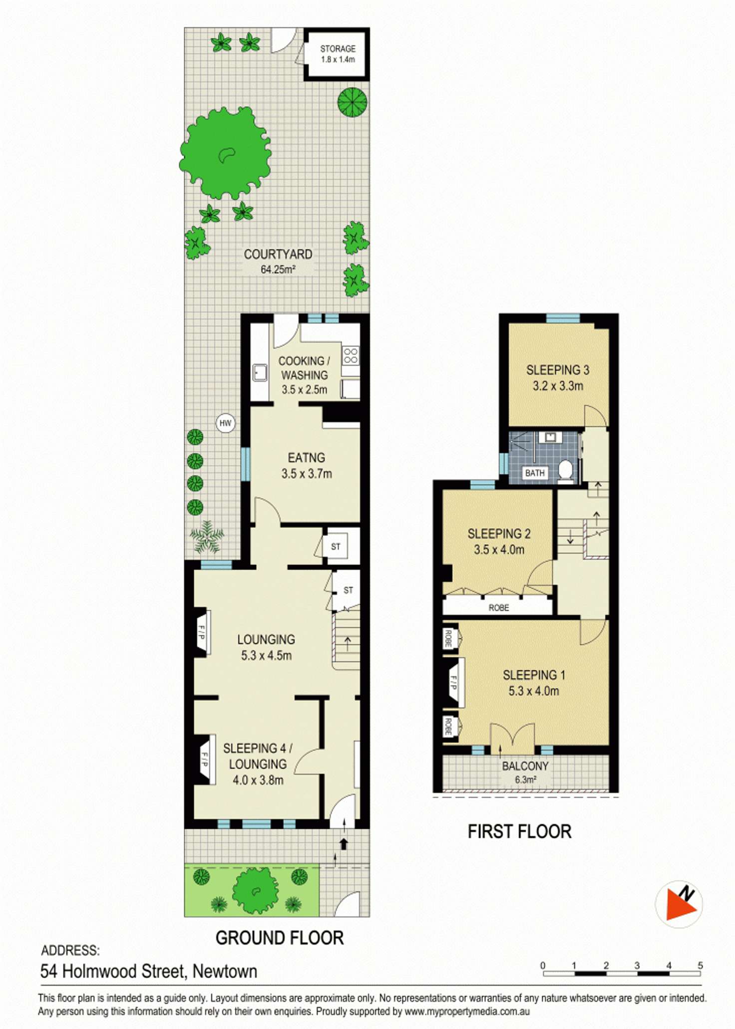 Floorplan of Homely house listing, 54 Holmwood Street, Newtown NSW 2042