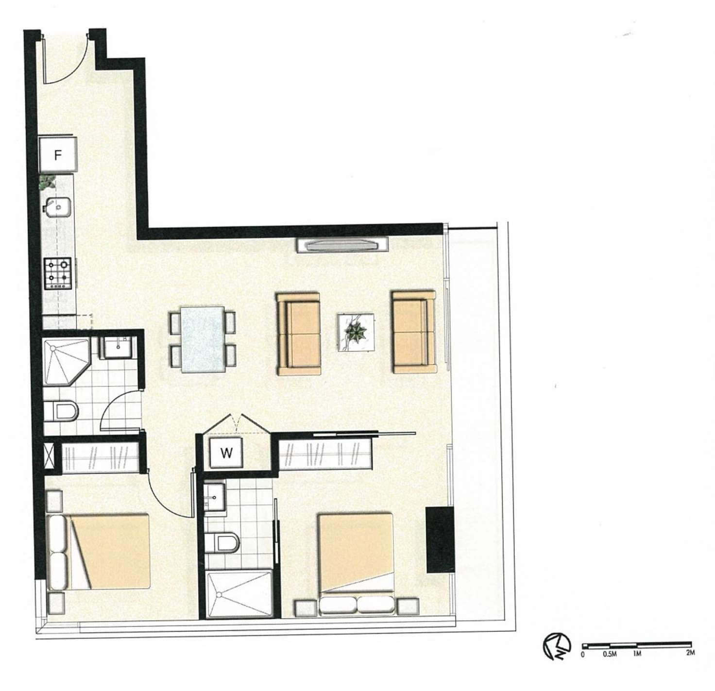 Floorplan of Homely apartment listing, 3202/8 Sutherland Street, Melbourne VIC 3000