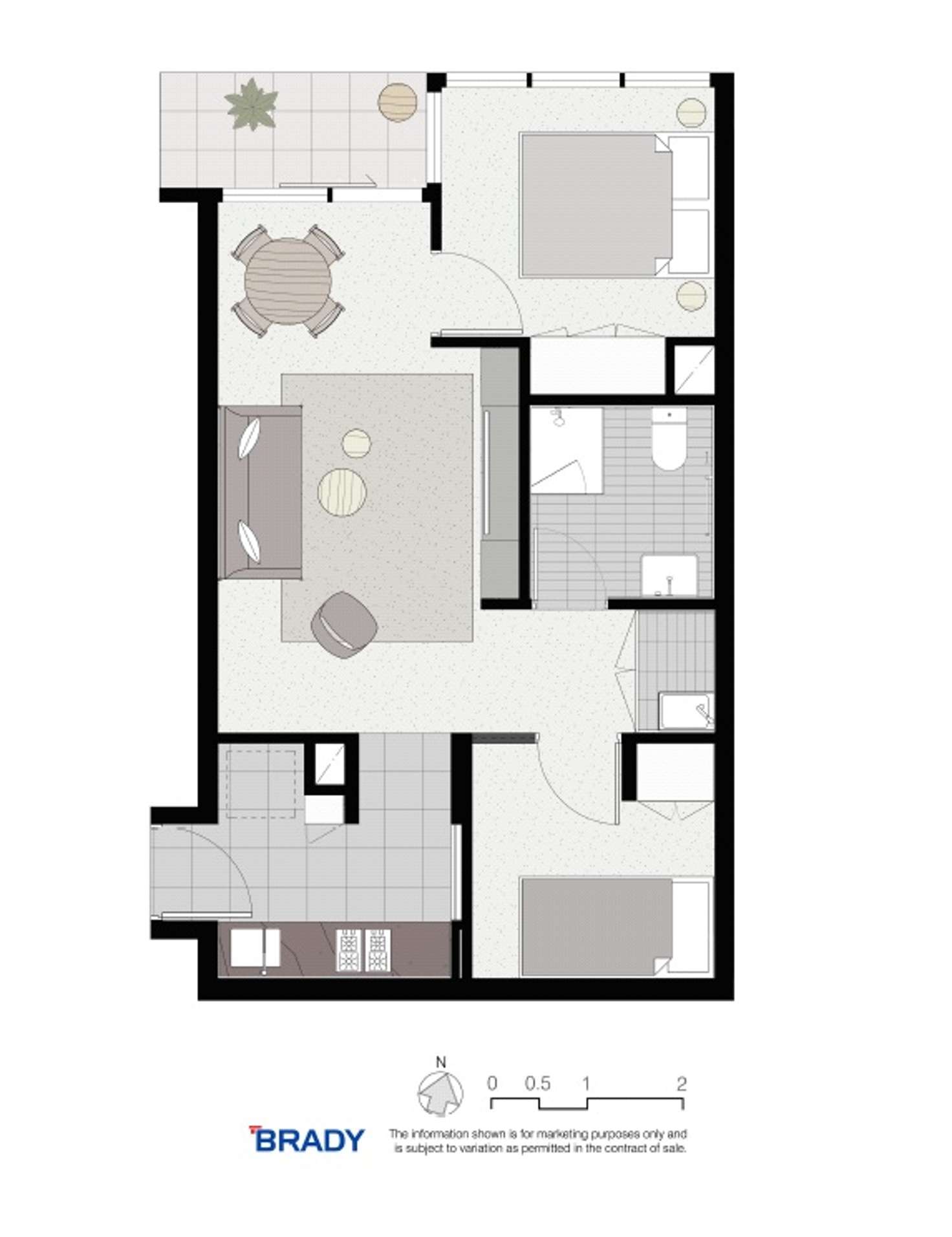 Floorplan of Homely apartment listing, 3802/500 Elizabeth Street, Melbourne VIC 3000