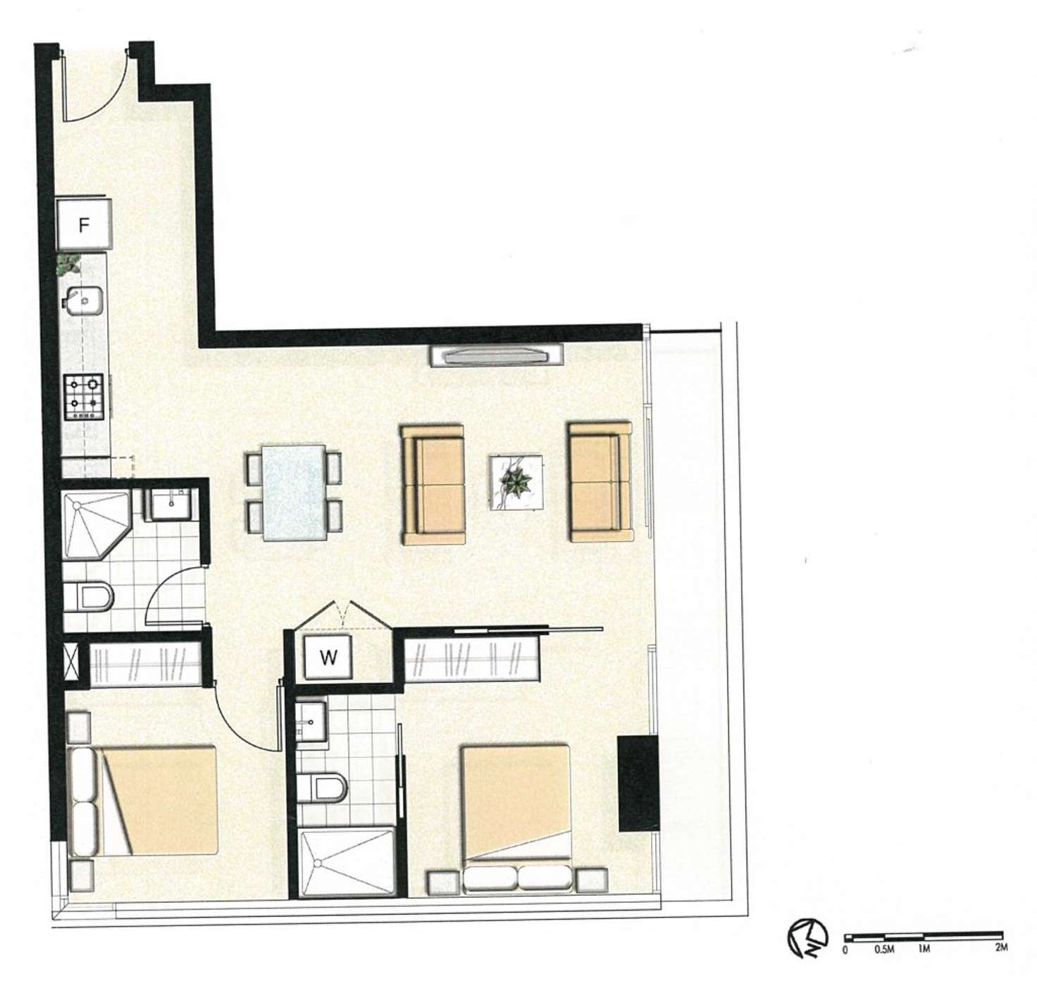 Floorplan of Homely apartment listing, 2802/8 Sutherland Street, Melbourne VIC 3000