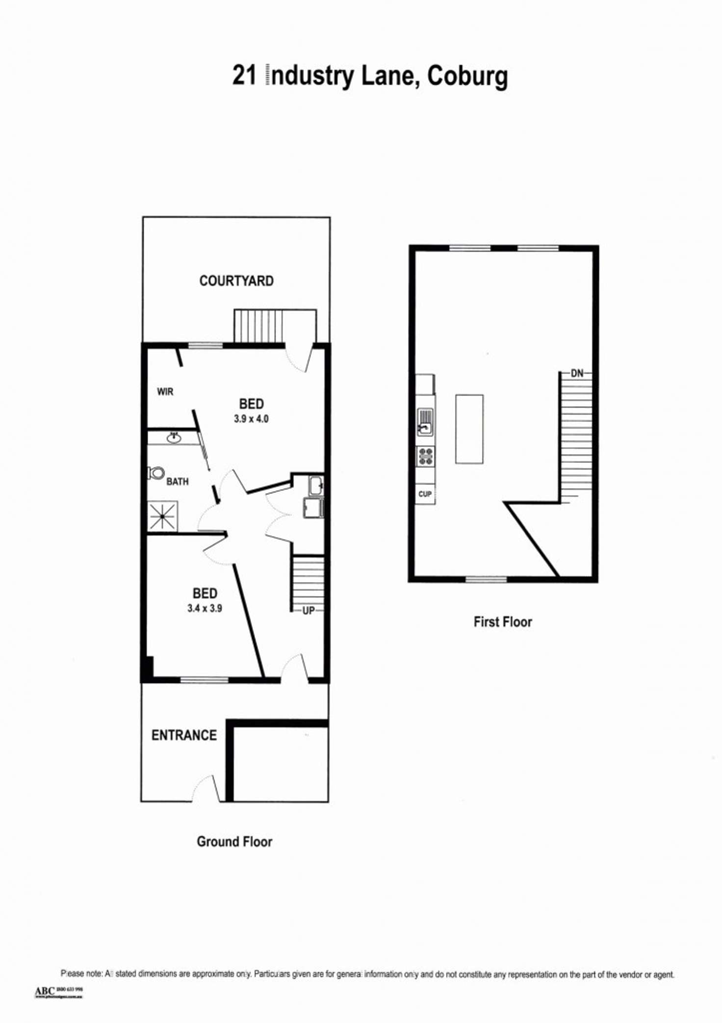 Floorplan of Homely townhouse listing, 21 Industry Lane, Coburg VIC 3058