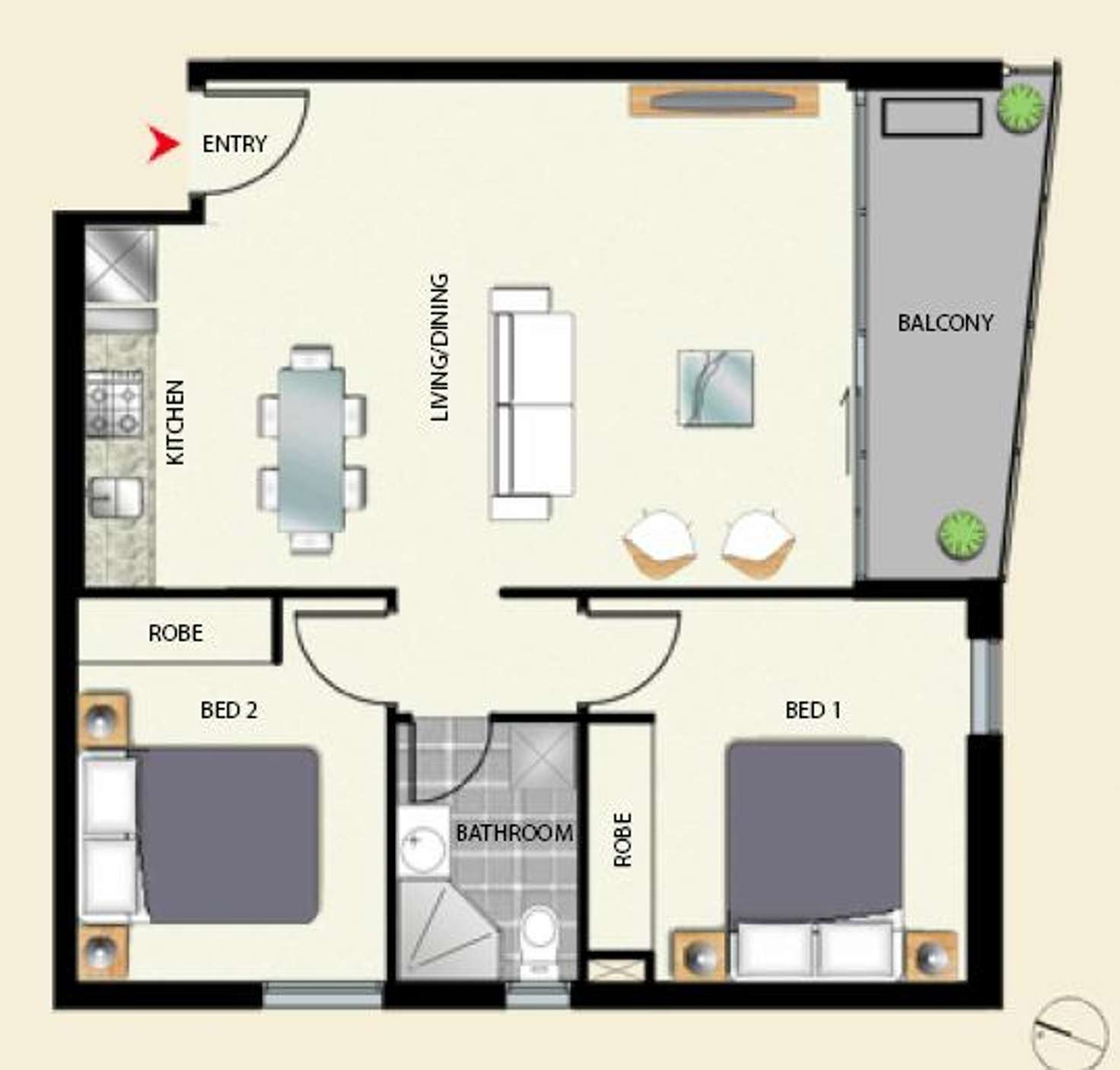 Floorplan of Homely apartment listing, 2106/380 Little Lonsdale Street, Melbourne VIC 3000