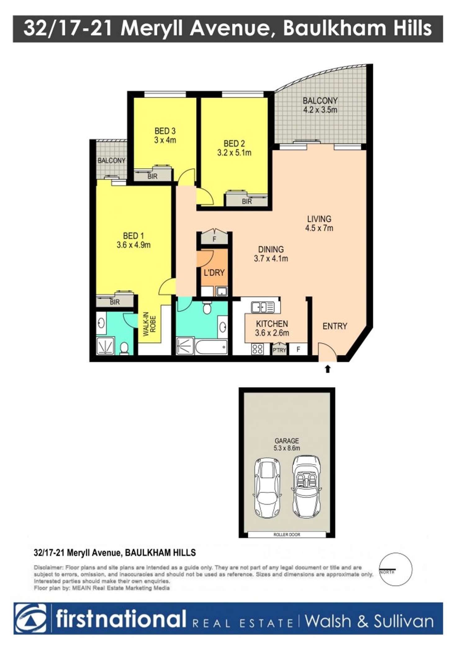 Floorplan of Homely apartment listing, 32/17-21 Meryll Avenue, Baulkham Hills NSW 2153
