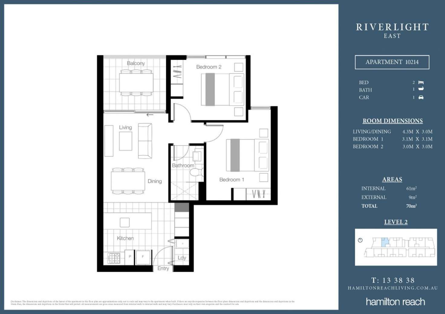 Floorplan of Homely apartment listing, 214/320 MacArthur Ave, Hamilton QLD 4007