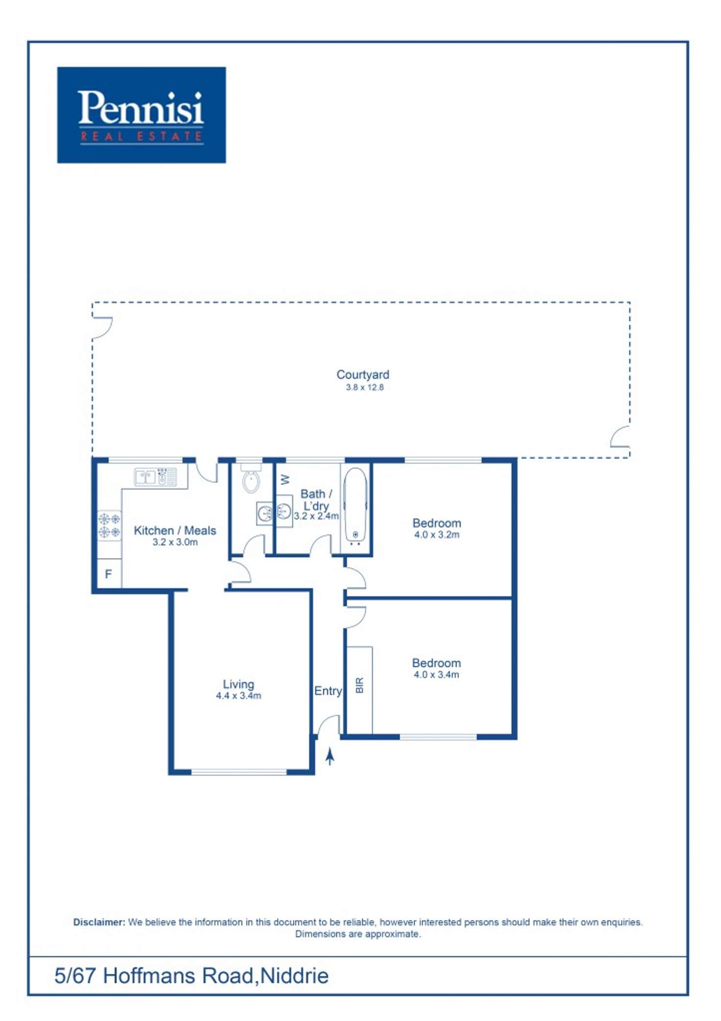 Floorplan of Homely unit listing, 5/67 Hoffmans Road, Niddrie VIC 3042