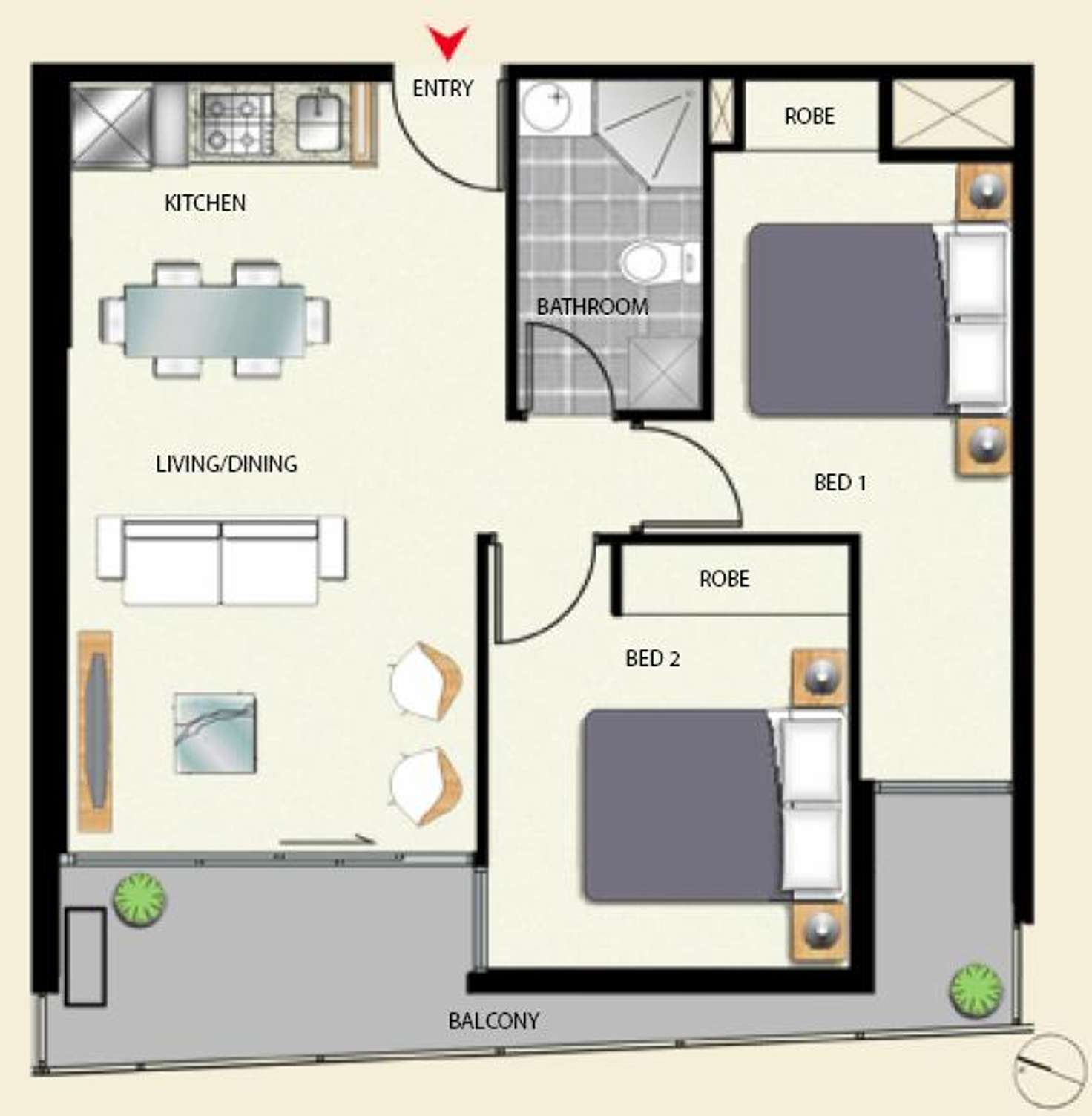 Floorplan of Homely apartment listing, 2607/380 Little Lonsdale Street, Melbourne VIC 3000