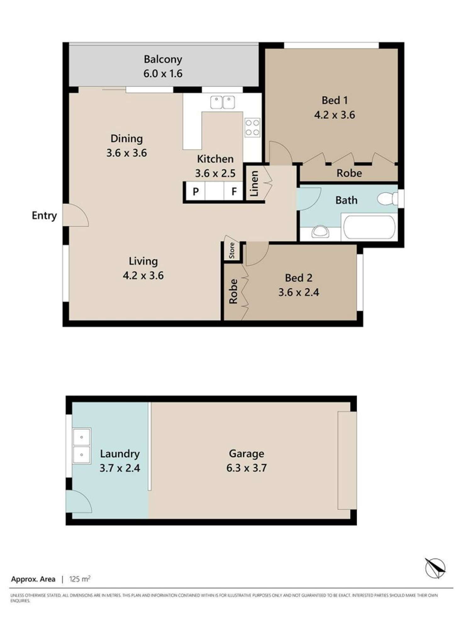 Floorplan of Homely unit listing, 6/36 Wienholt Street, Auchenflower QLD 4066