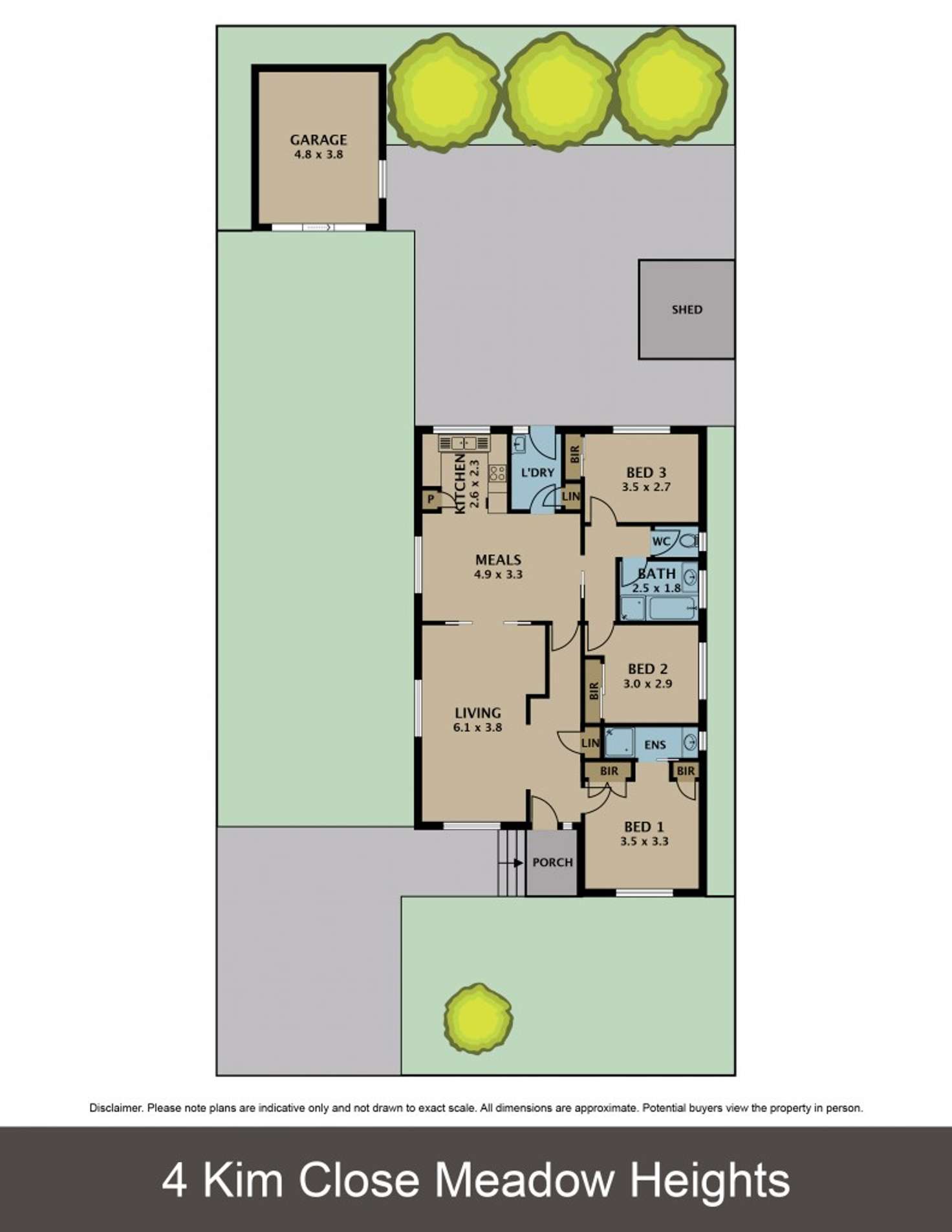 Floorplan of Homely house listing, 4 Kim Close, Meadow Heights VIC 3048