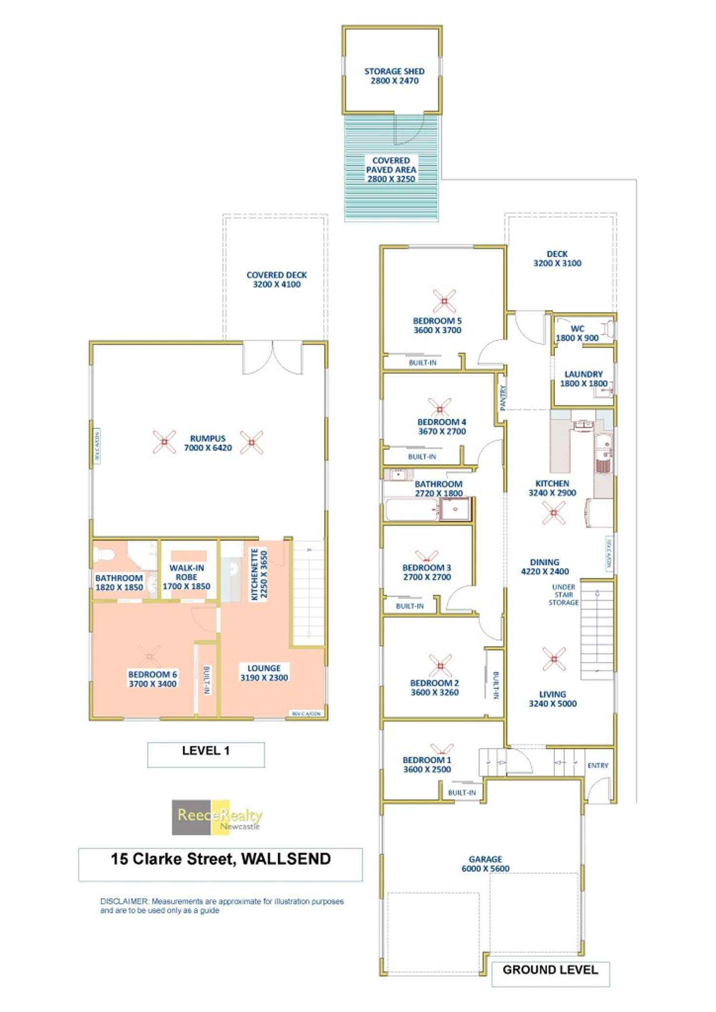 Floorplan of Homely house listing, 15 Clarke Street, Wallsend NSW 2287