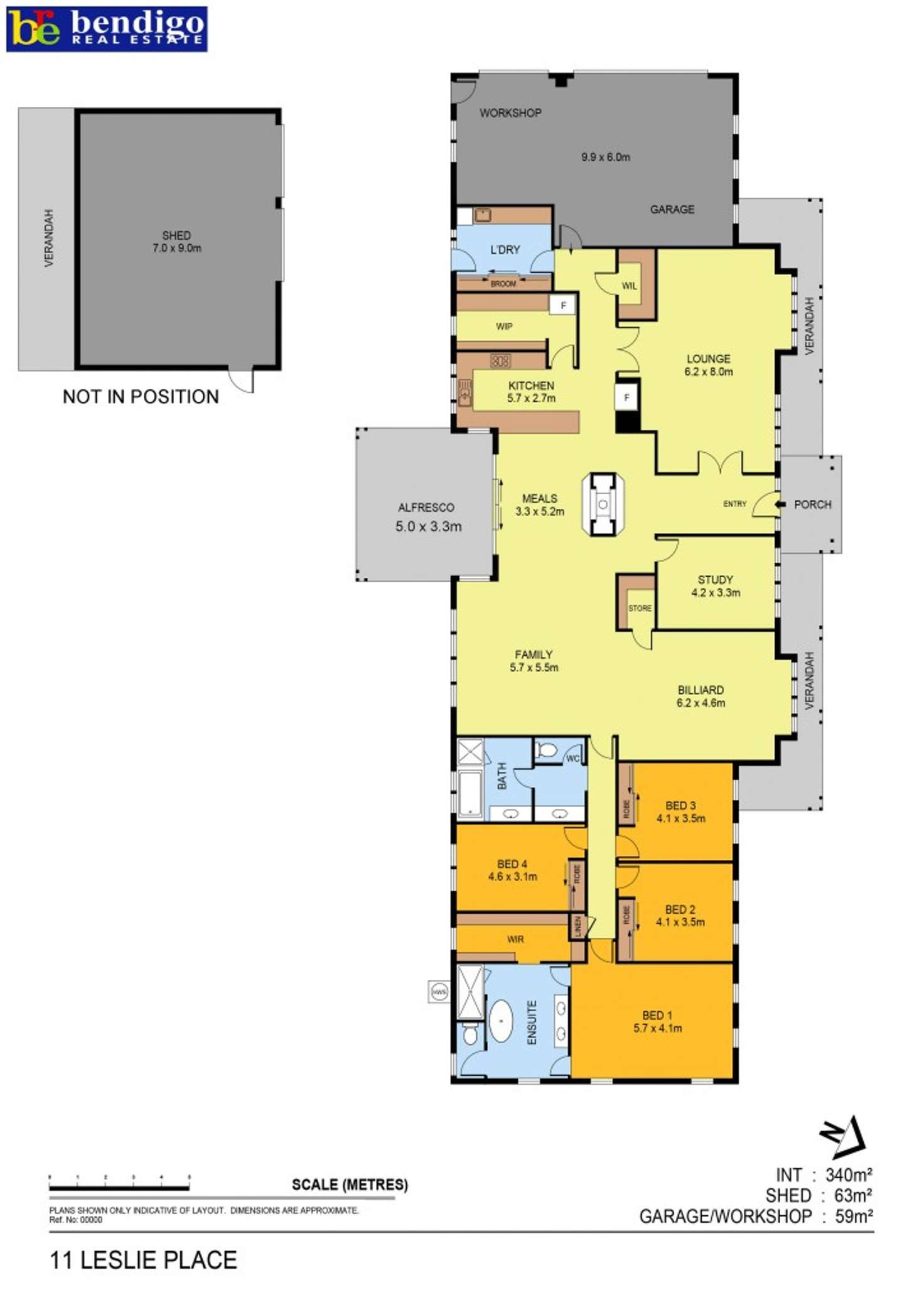 Floorplan of Homely house listing, 11 Leslie Place, Junortoun VIC 3551