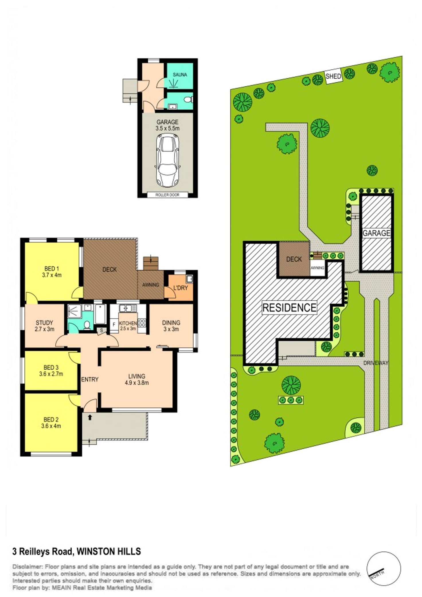 Floorplan of Homely house listing, 3 Reilleys Road, Winston Hills NSW 2153