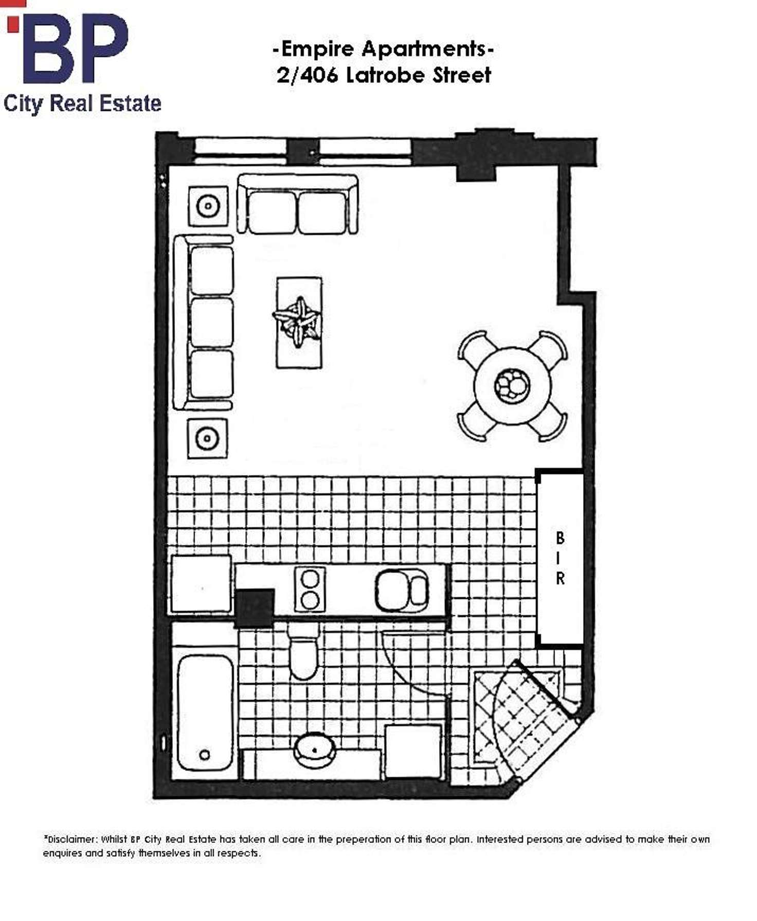 Floorplan of Homely apartment listing, 2/402-408 La Trobe Street, Melbourne VIC 3000