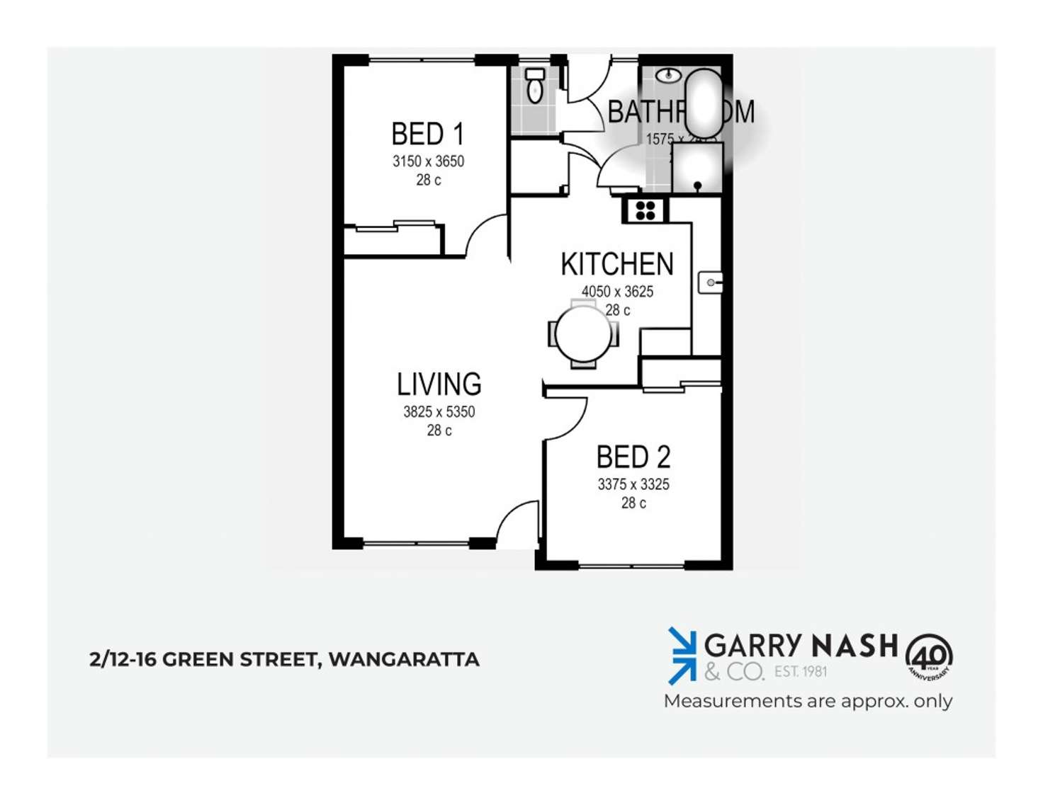 Floorplan of Homely unit listing, 2/12-16 Green Street, Wangaratta VIC 3677