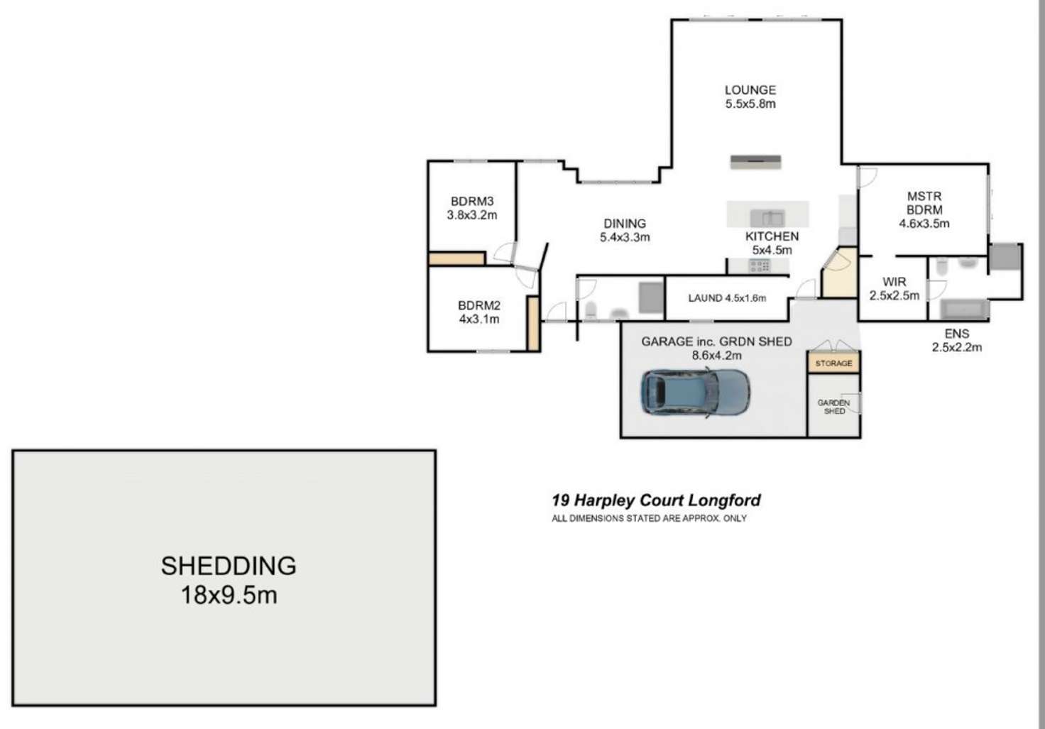 Floorplan of Homely house listing, 19 Harpley Court, Longford VIC 3851