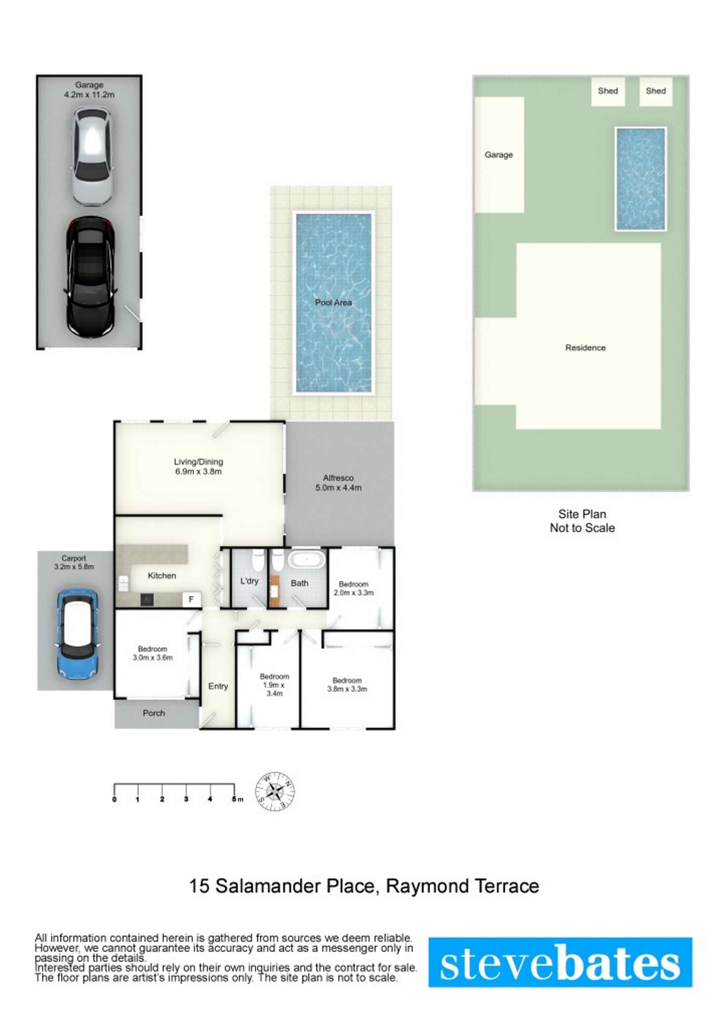 Floorplan of Homely house listing, 15 Salamander Place, Raymond Terrace NSW 2324