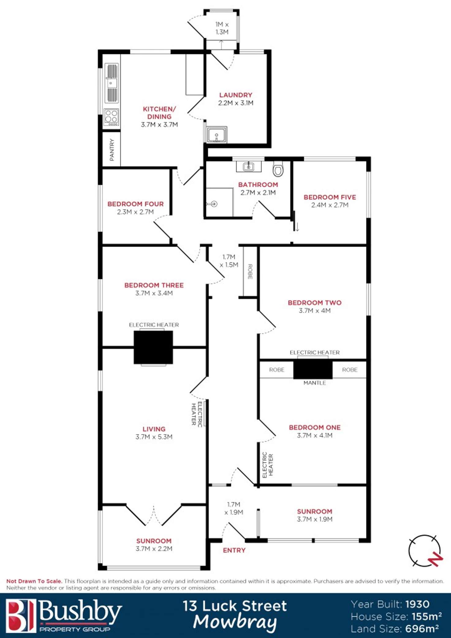 Floorplan of Homely house listing, 13 Luck Street, Mowbray TAS 7248