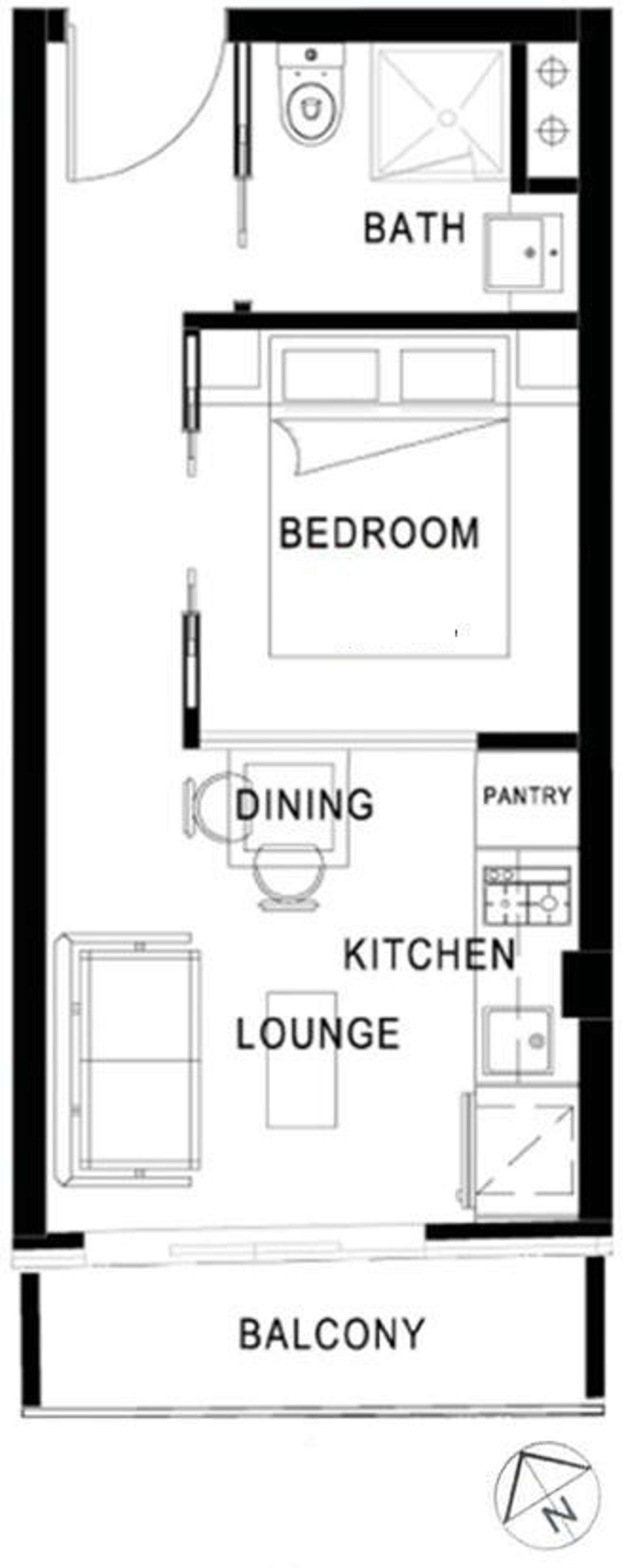 Floorplan of Homely apartment listing, 804/8 Exploration Lane, Melbourne VIC 3000
