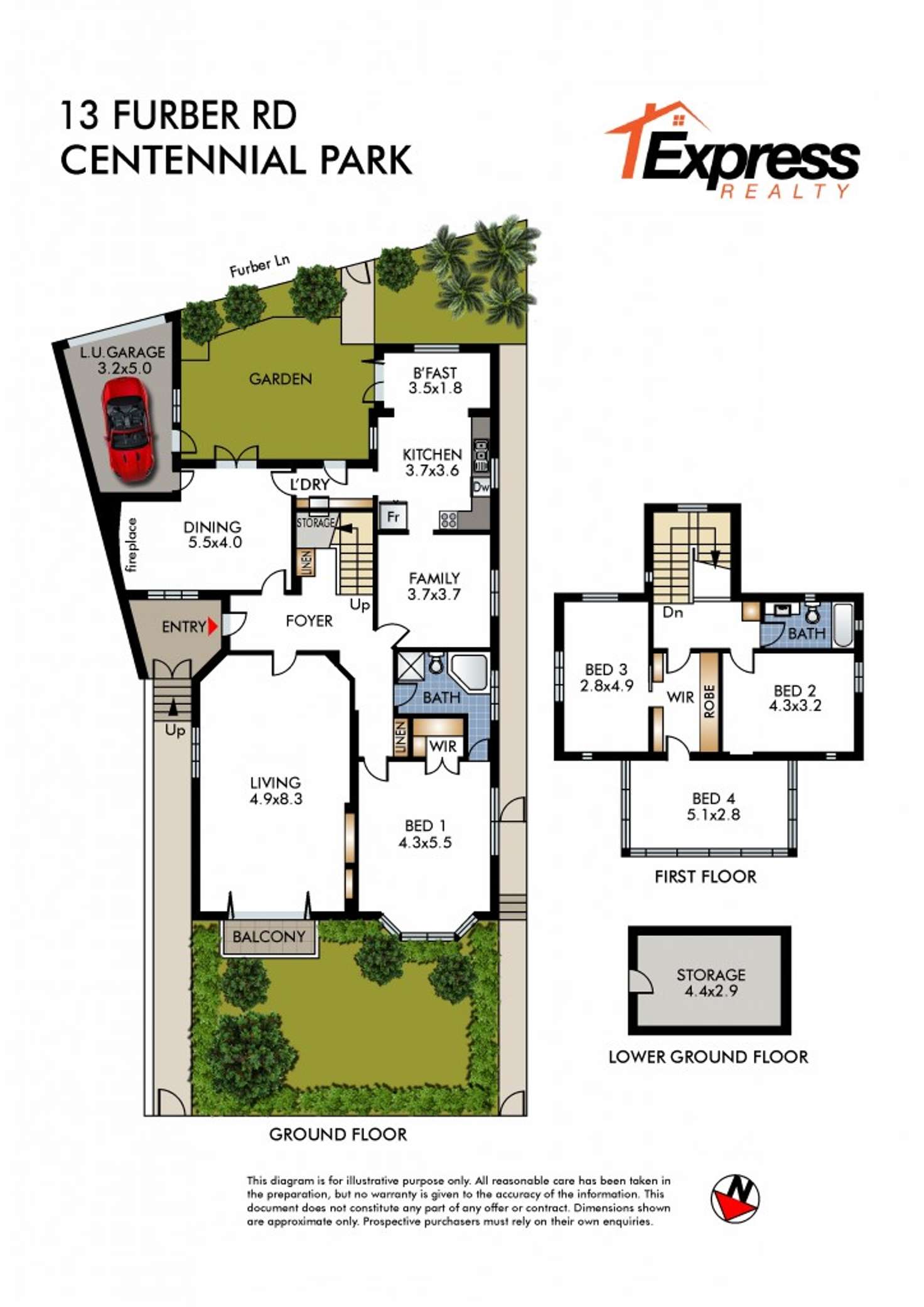 Floorplan of Homely house listing, 13 Furber Road, Centennial Park NSW 2021
