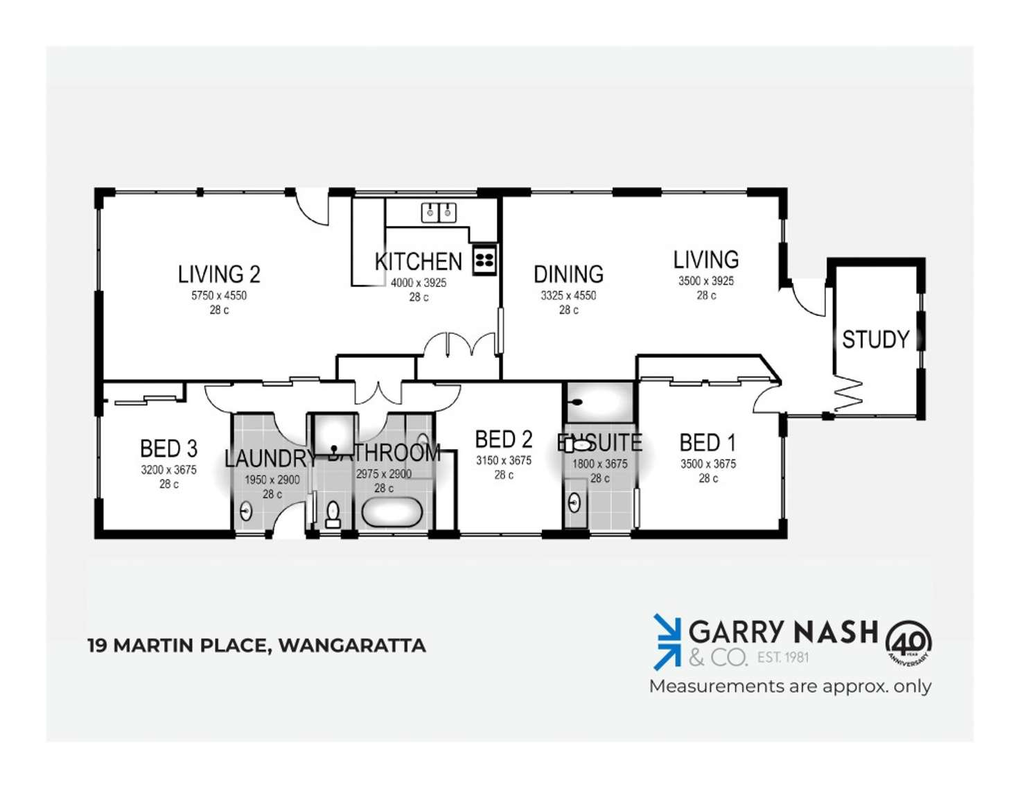 Floorplan of Homely house listing, 19 Martin Place, Wangaratta VIC 3677