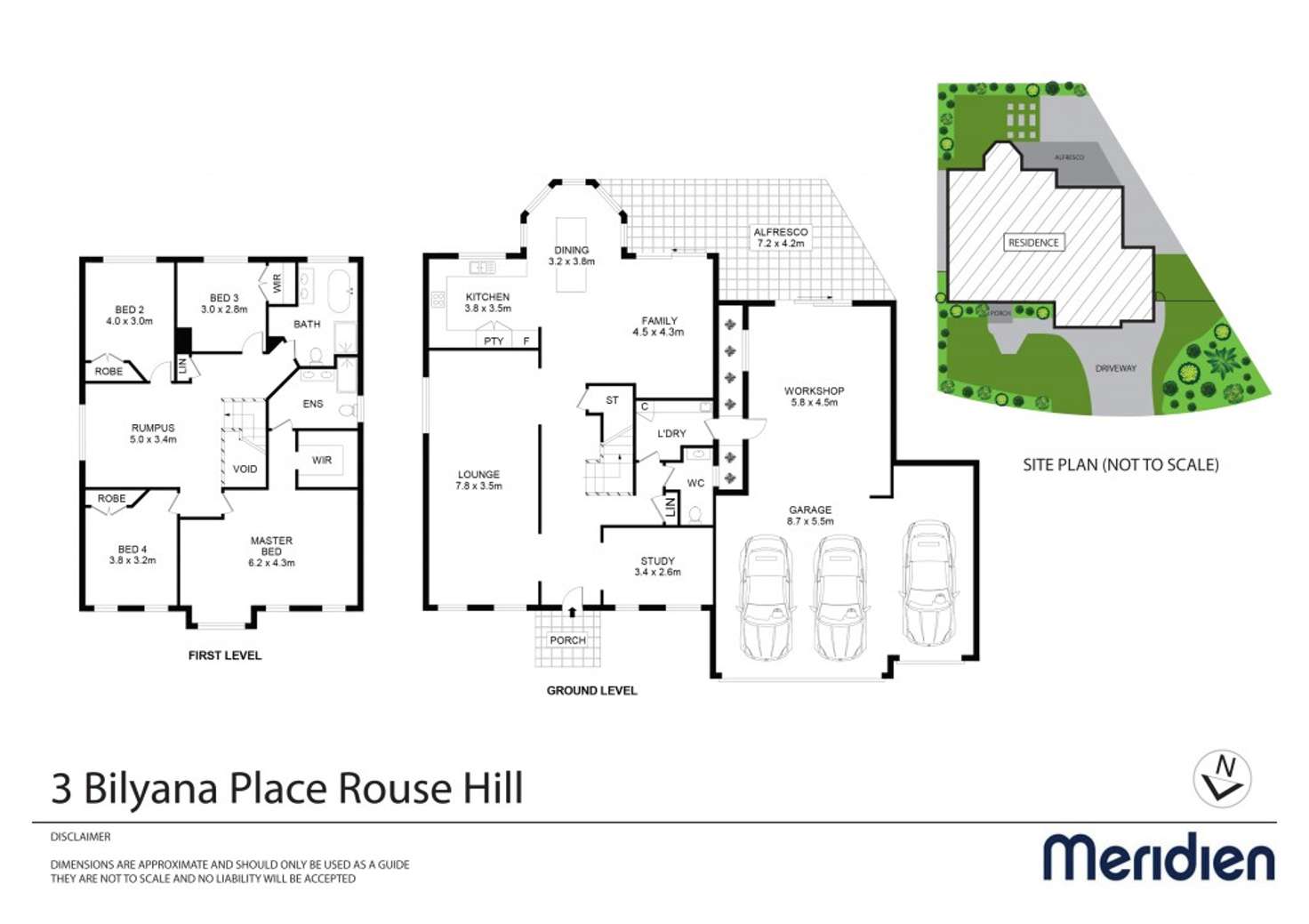 Floorplan of Homely house listing, 3 Bilyana Place, Rouse Hill NSW 2155
