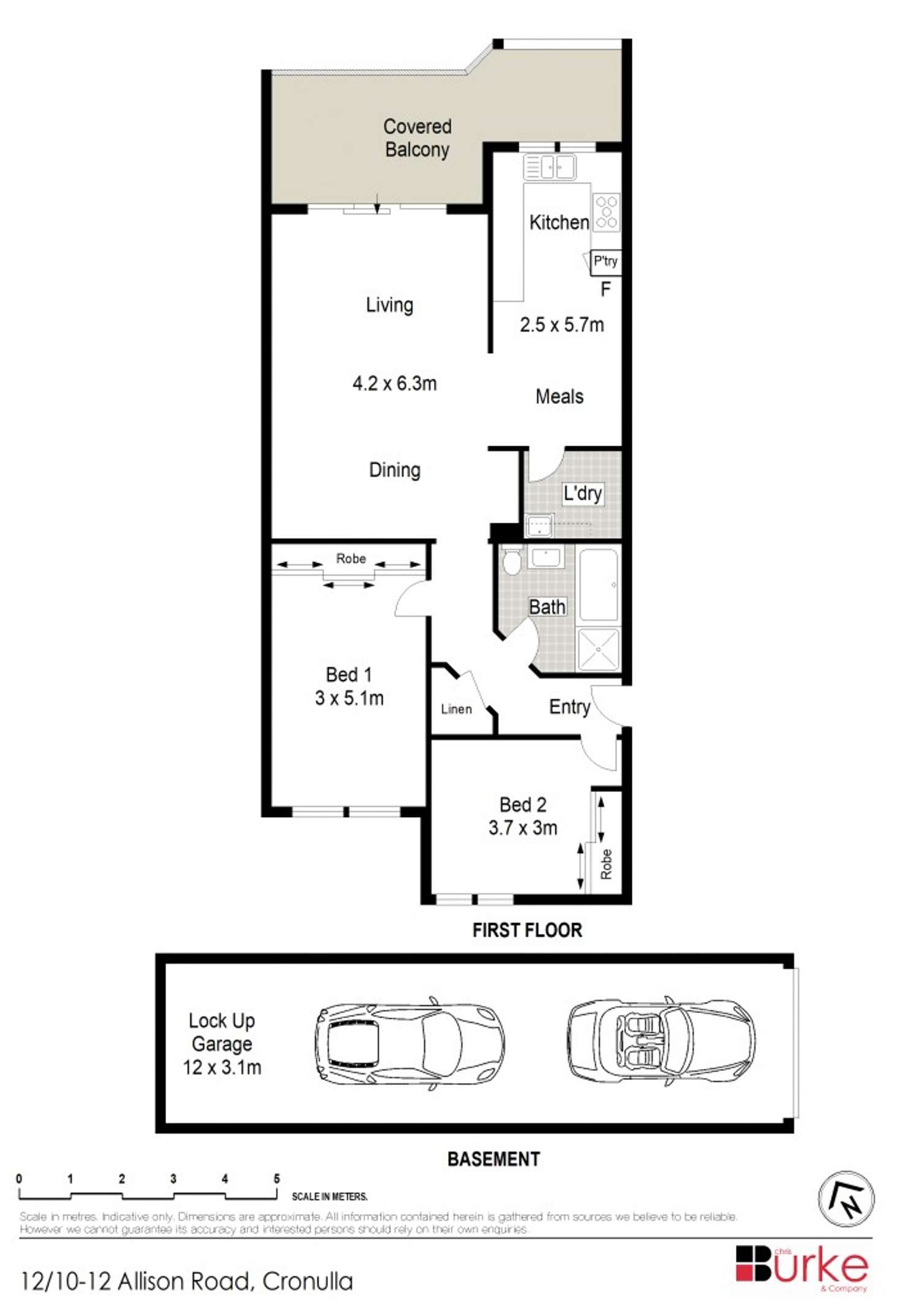 Floorplan of Homely unit listing, 12/10-14 Allison Road, Cronulla NSW 2230