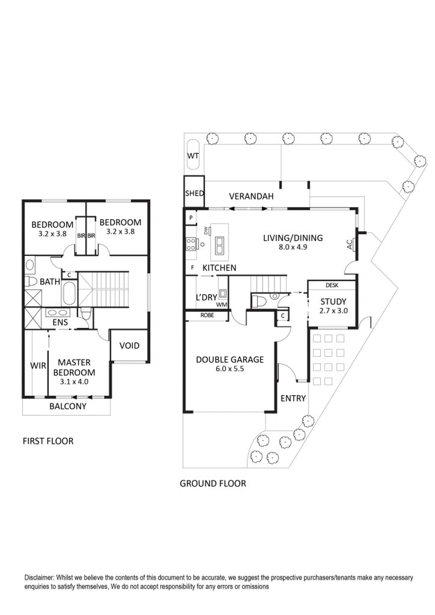 Floorplan of Homely townhouse listing, 8 Streeton Drive, Mentone VIC 3194