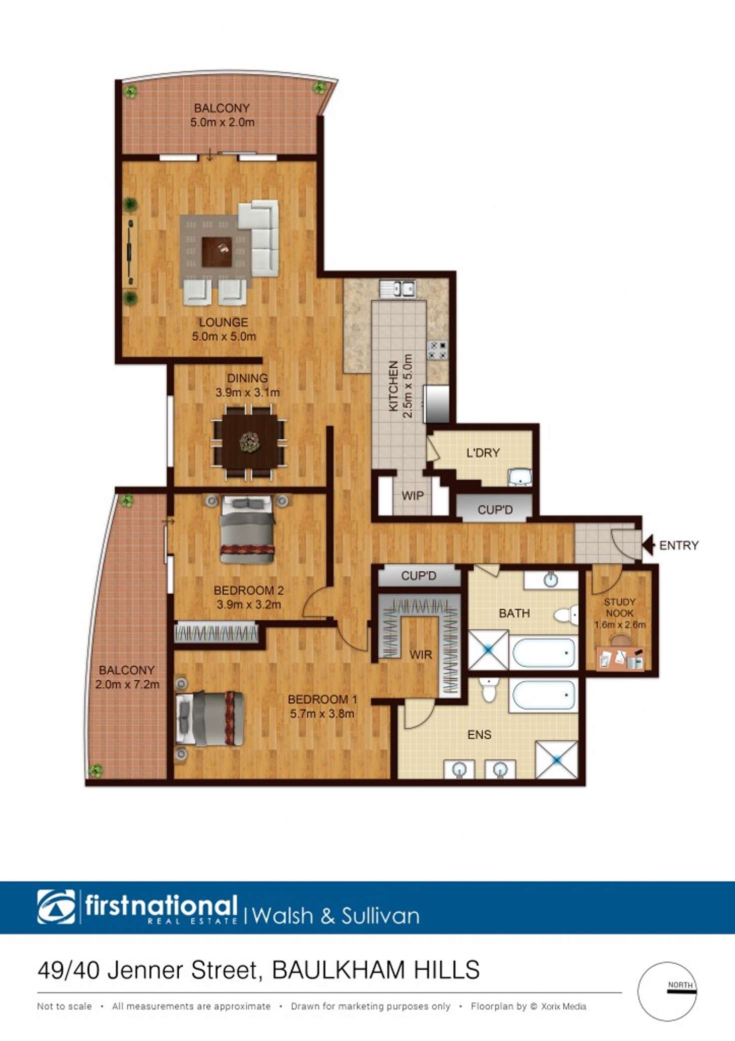 Floorplan of Homely apartment listing, 49/40 Jenner Street, Baulkham Hills NSW 2153