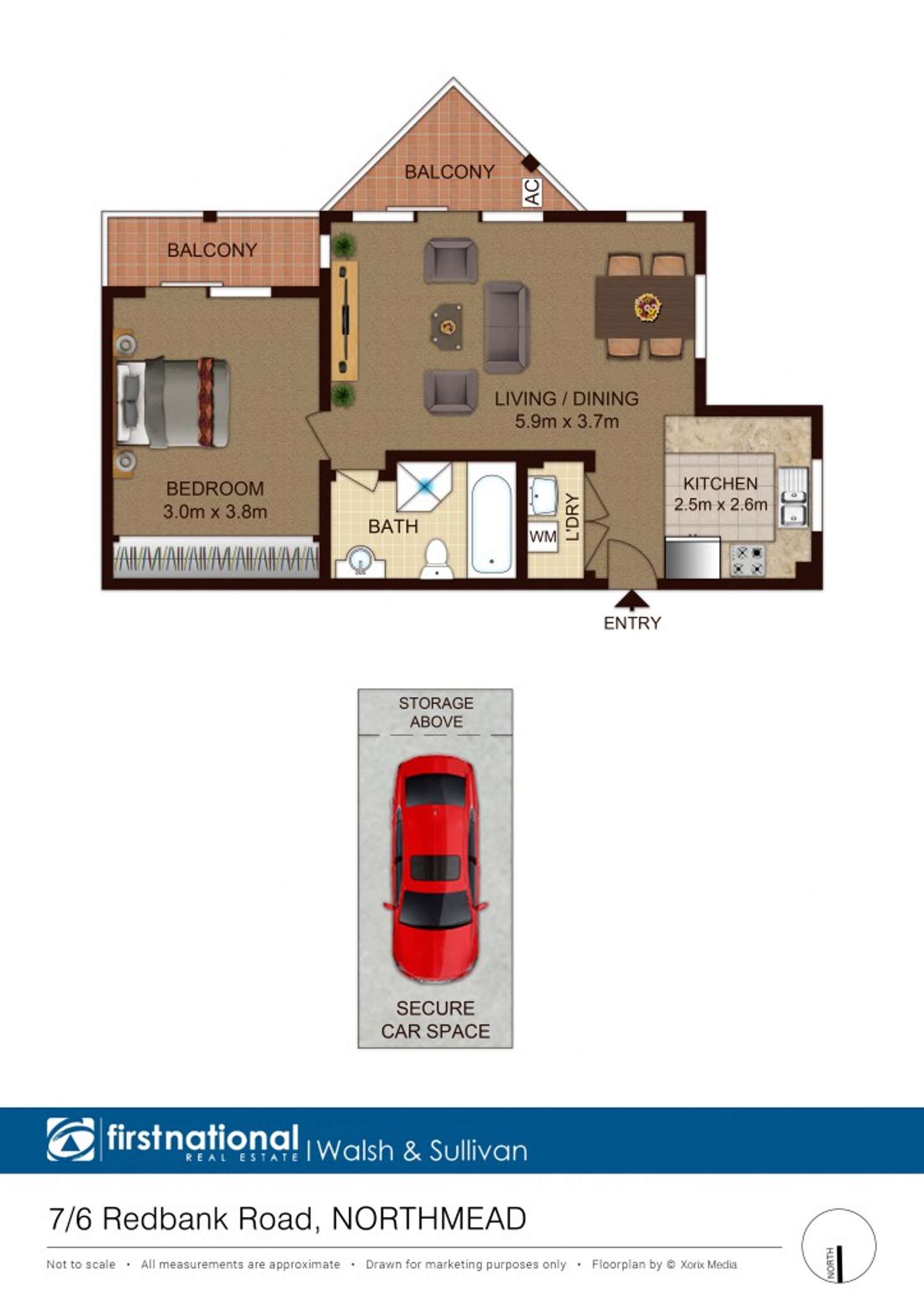Floorplan of Homely apartment listing, 7/6-18 Redbank Road, Northmead NSW 2152