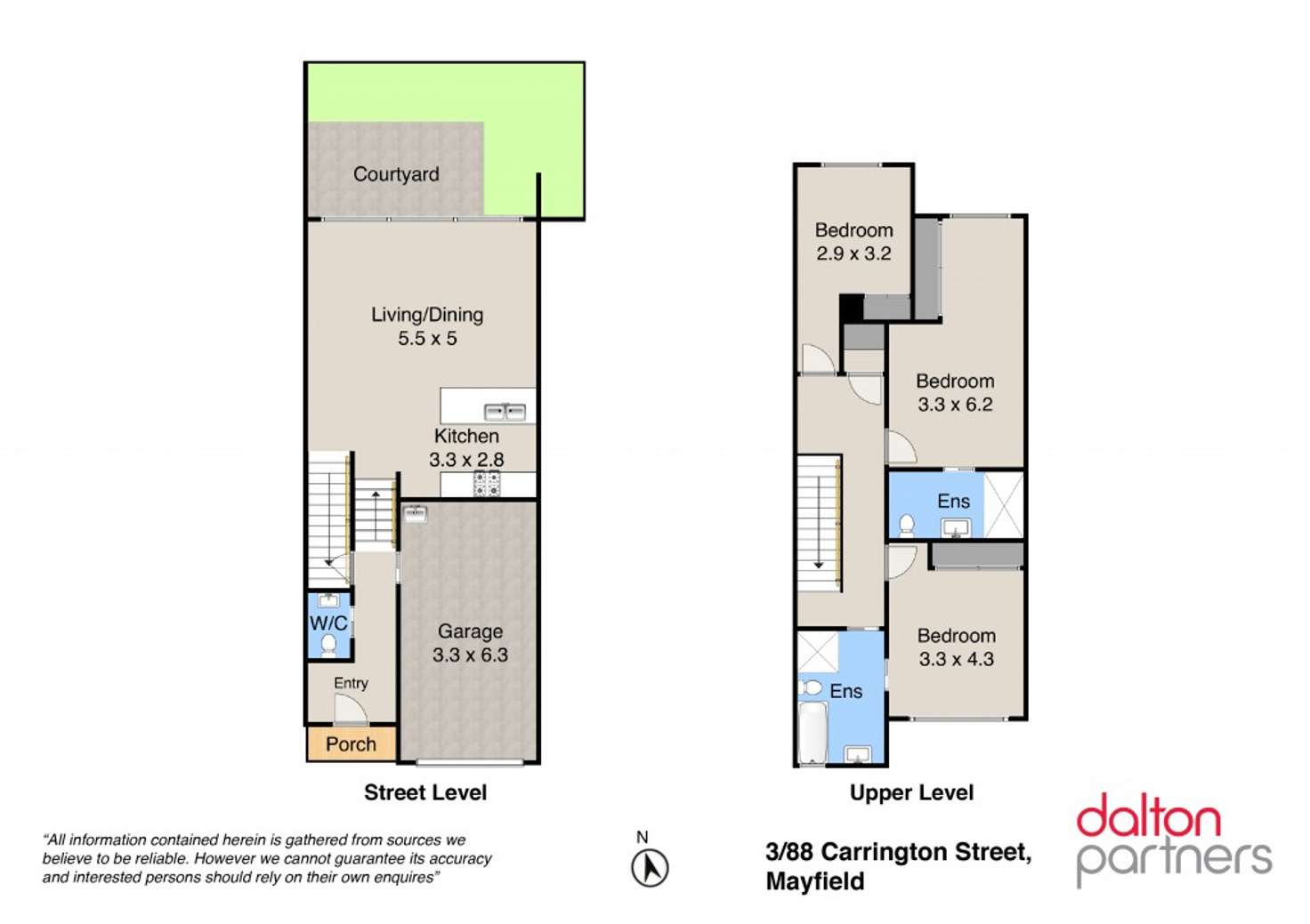 Floorplan of Homely townhouse listing, 3/88 Carrington Street, Mayfield NSW 2304