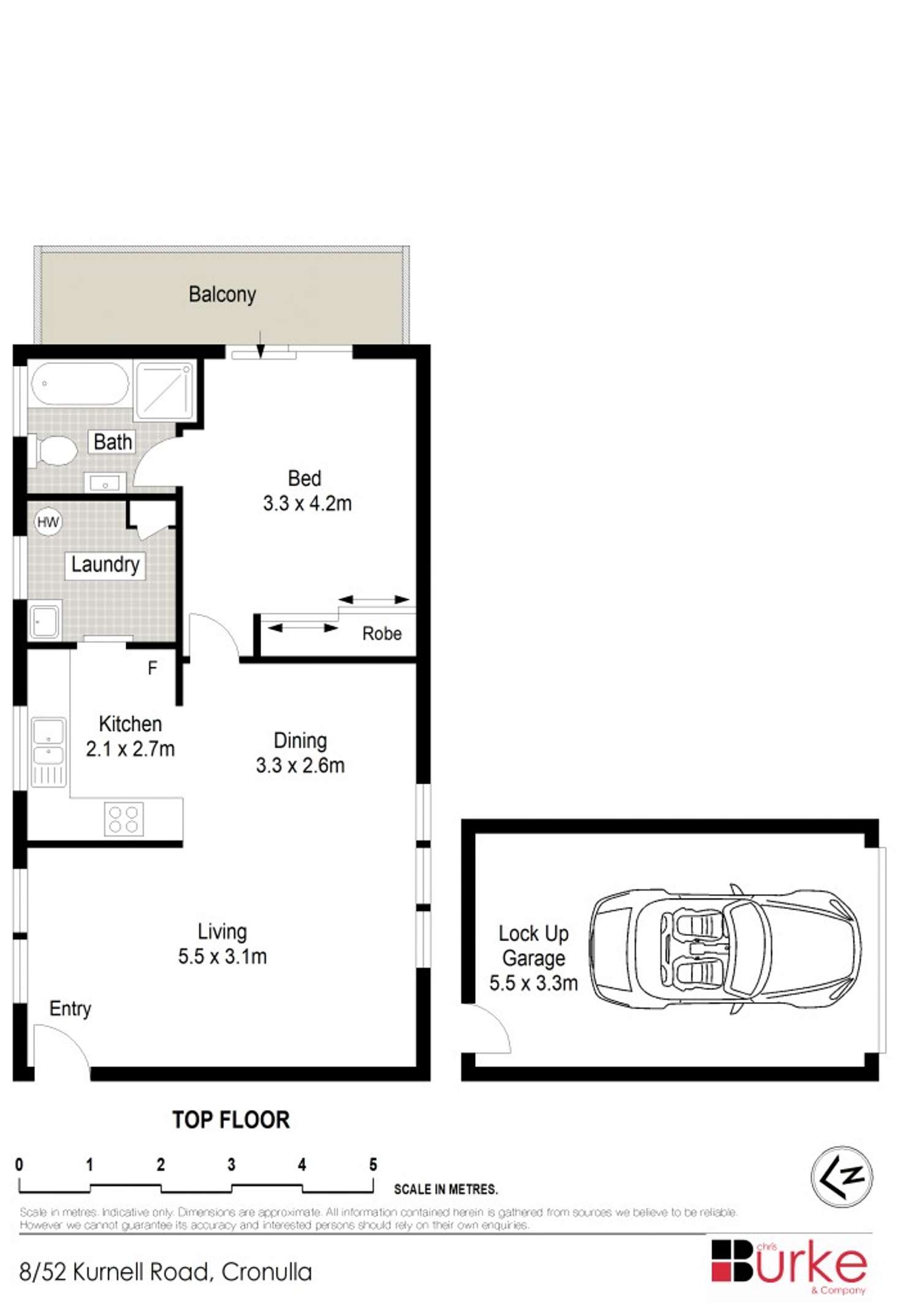 Floorplan of Homely unit listing, 8/52 Kurnell Road, Cronulla NSW 2230