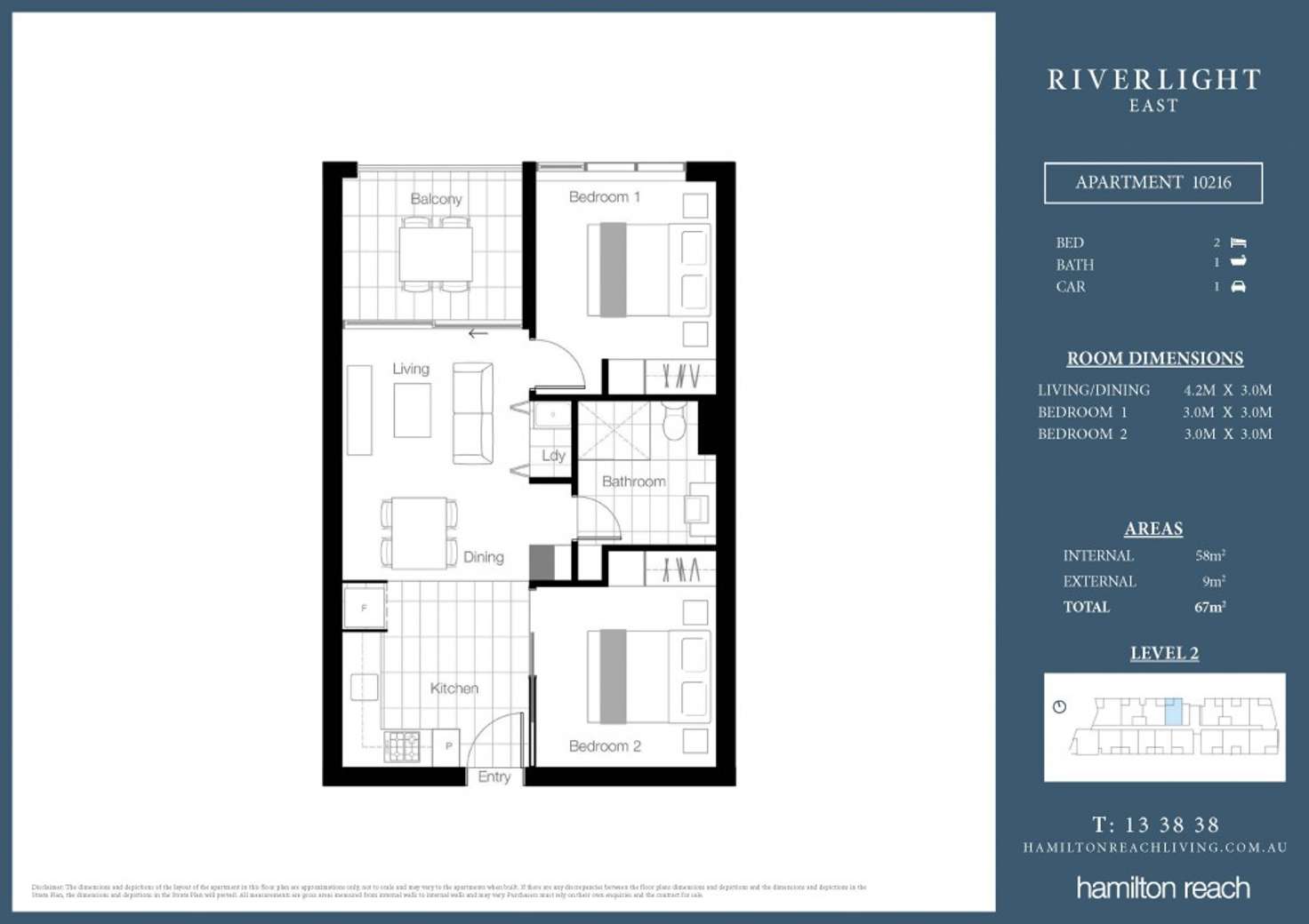 Floorplan of Homely apartment listing, 10416/320 MacArthur Ave, Hamilton QLD 4007