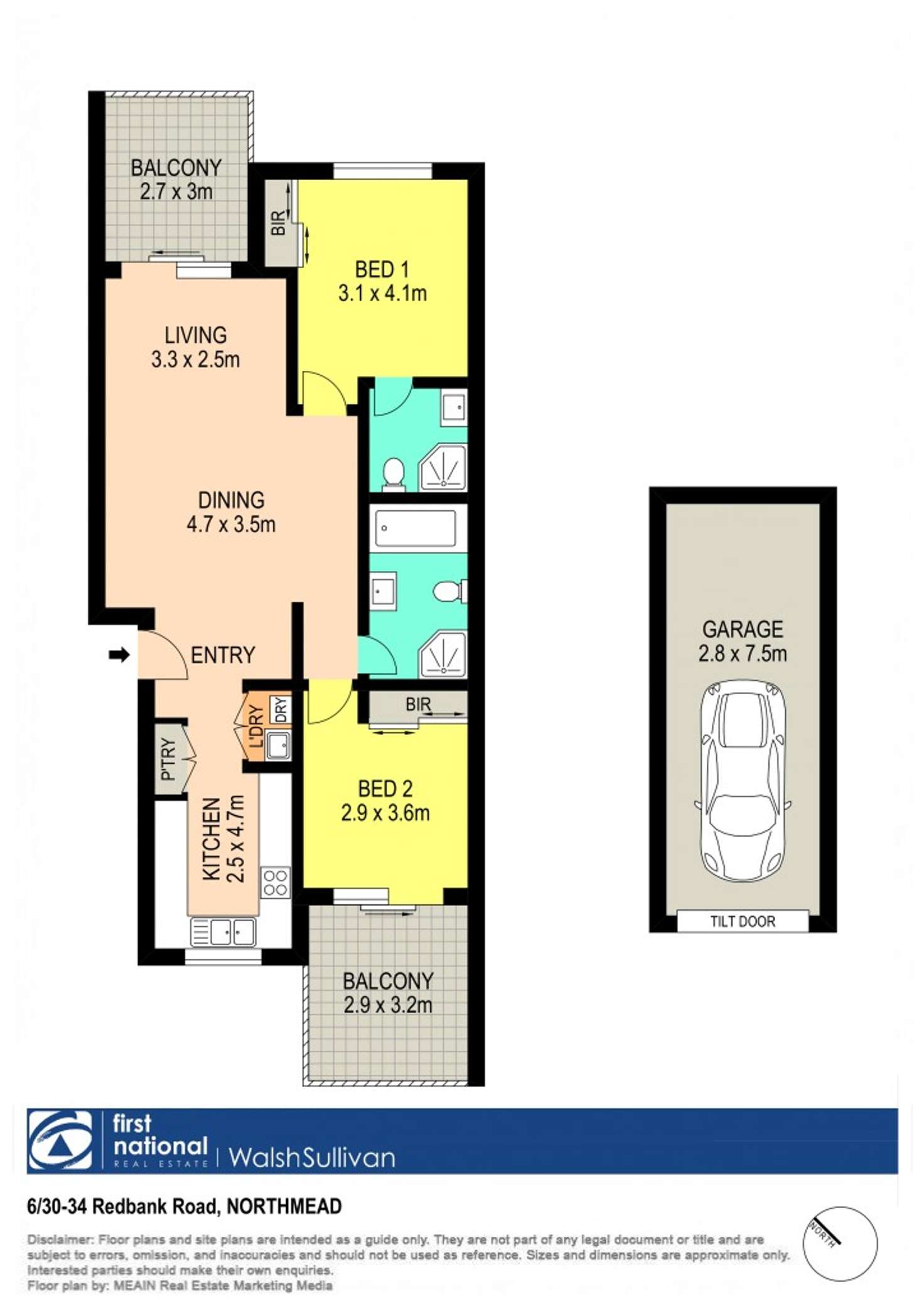 Floorplan of Homely apartment listing, 6/30 Redbank Road, Northmead NSW 2152