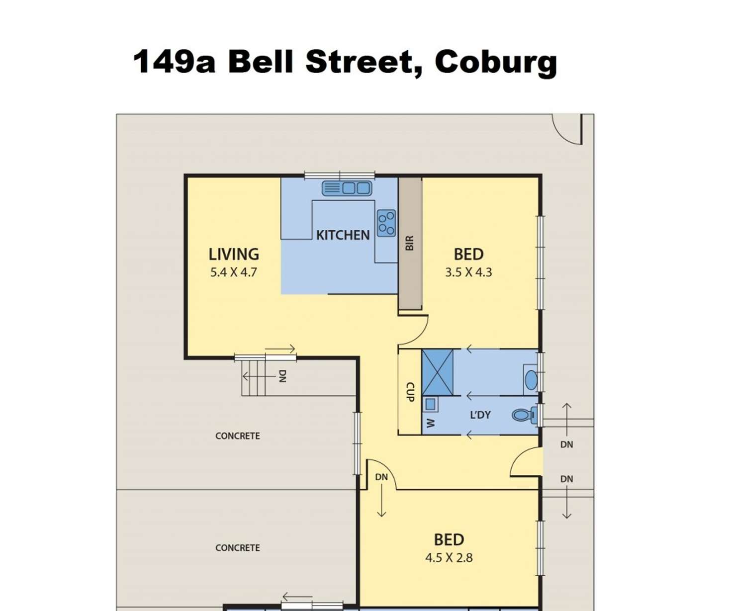 Floorplan of Homely house listing, 149a Bell Street, Coburg VIC 3058