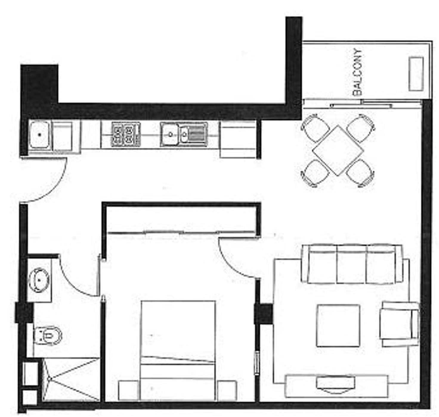 Floorplan of Homely apartment listing, 1908/25-33 Wills Street, Melbourne VIC 3000