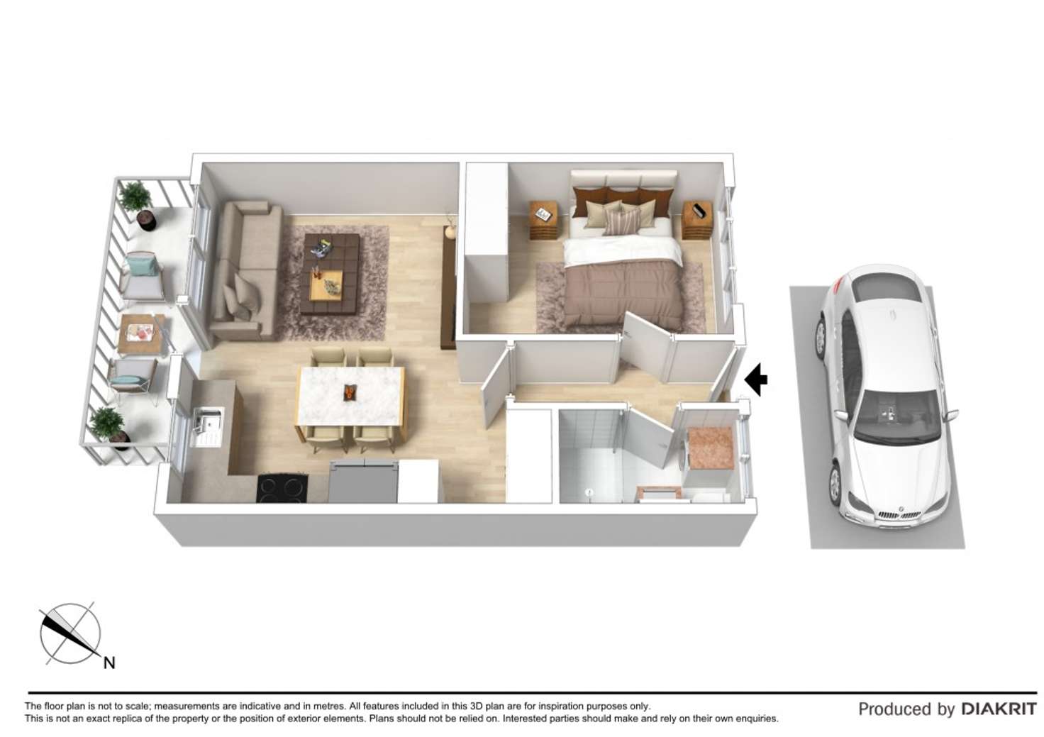 Floorplan of Homely unit listing, 6/6 Wimmera Place, St Kilda VIC 3182