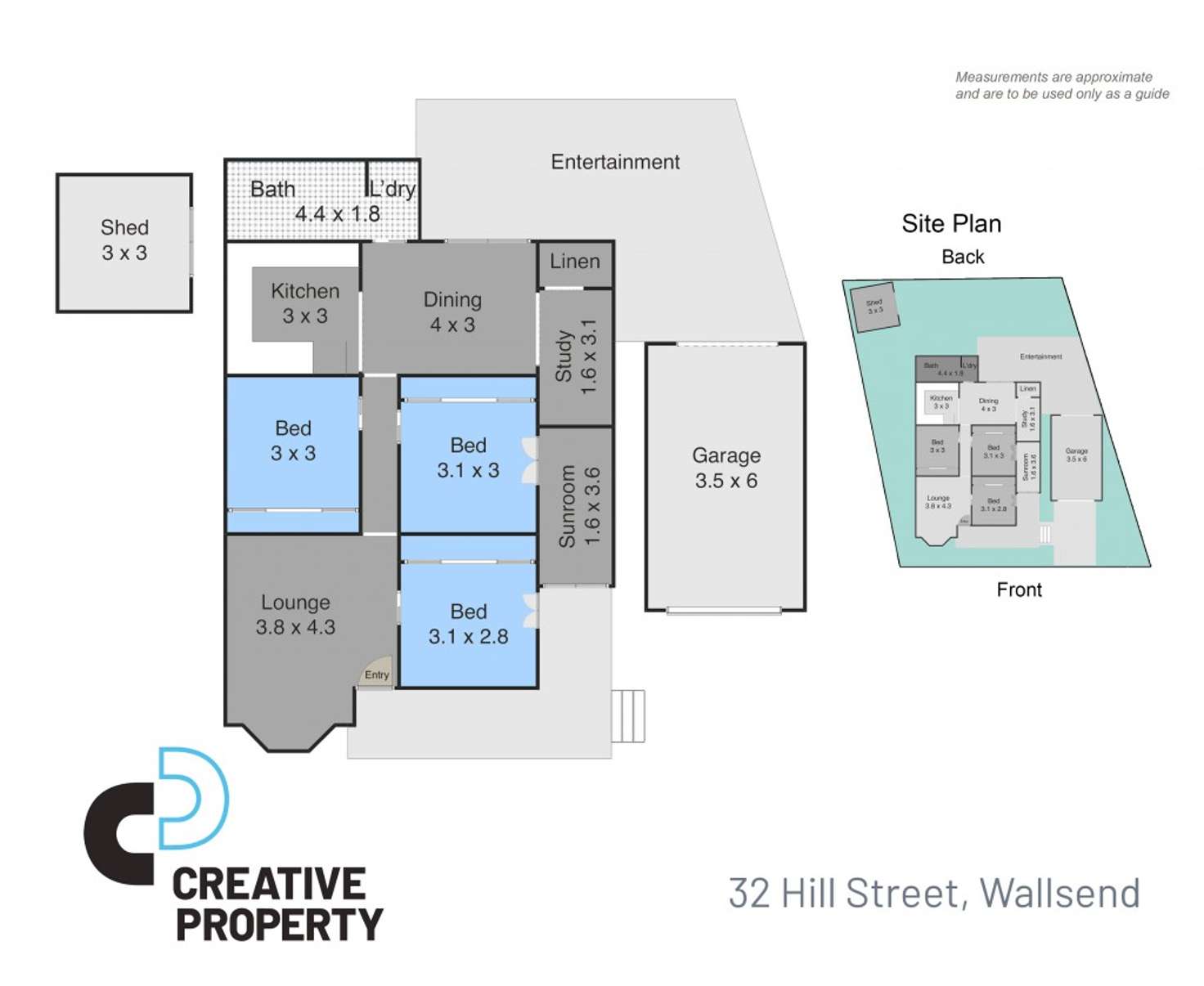 Floorplan of Homely house listing, 32 Hill Street, Wallsend NSW 2287