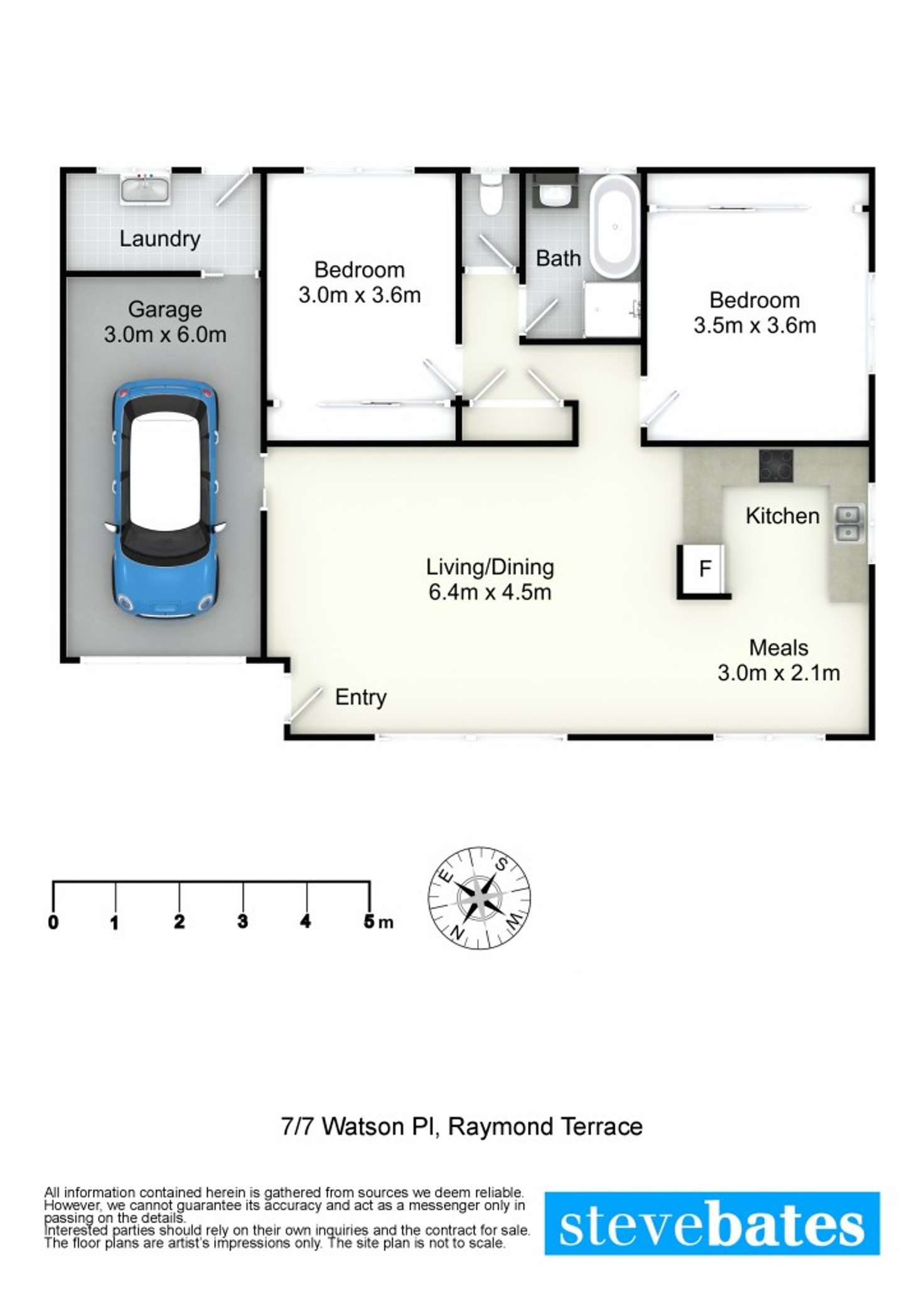 Floorplan of Homely unit listing, 7/7 Watson Place, Raymond Terrace NSW 2324