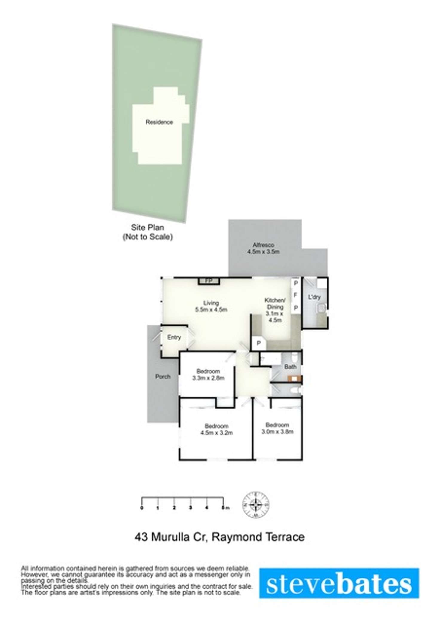 Floorplan of Homely house listing, 43 Murulla Crescent, Raymond Terrace NSW 2324