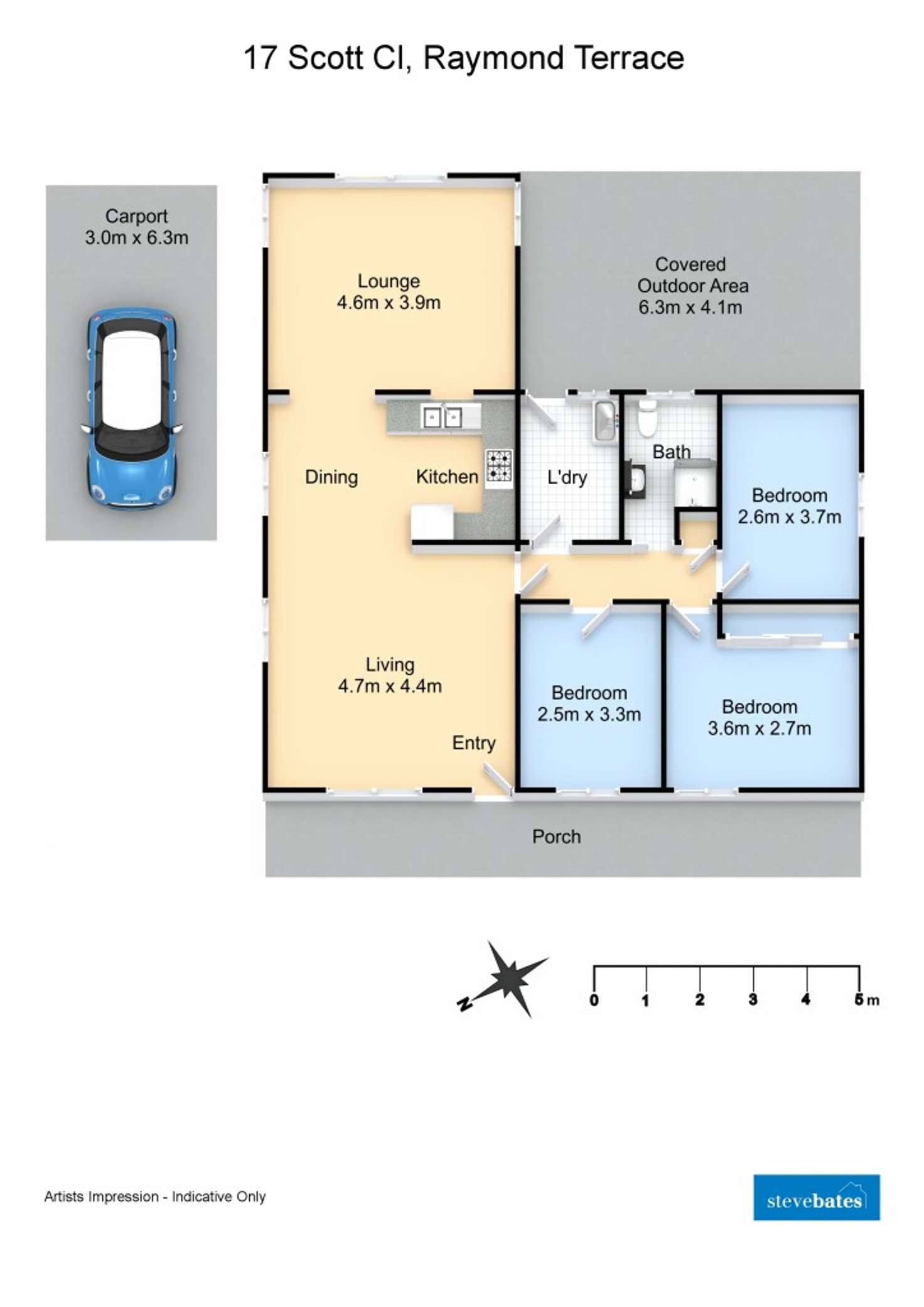 Floorplan of Homely house listing, 17 Scott Close, Raymond Terrace NSW 2324