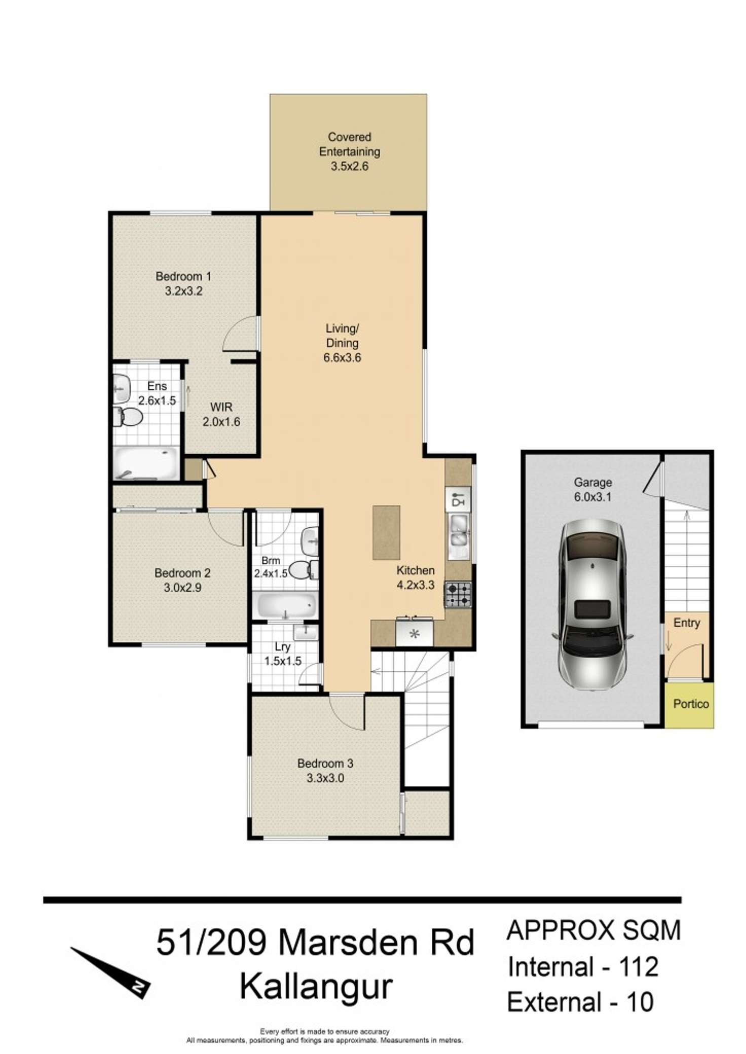 Floorplan of Homely townhouse listing, 51/209 Marsden Road, Kallangur QLD 4503