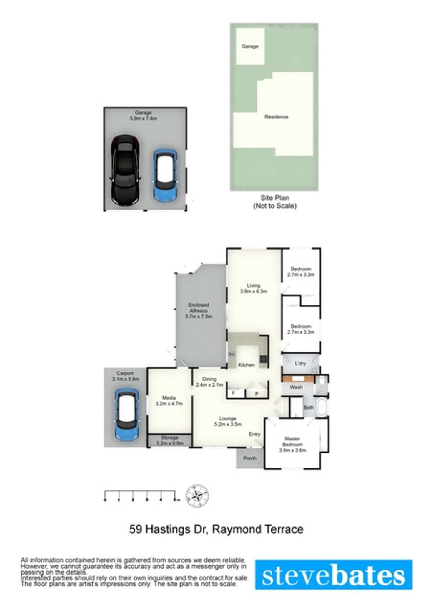 Floorplan of Homely house listing, 59 Hastings Drive, Raymond Terrace NSW 2324